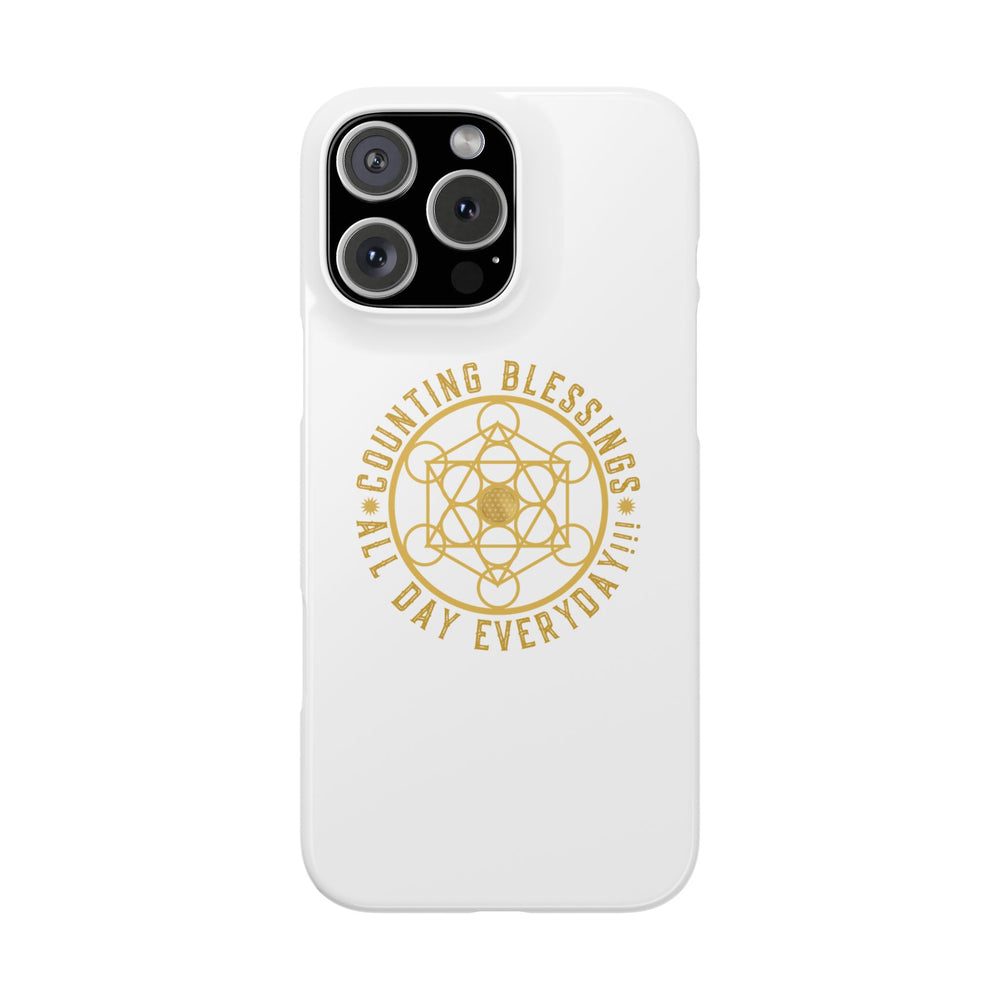 Copy of COUNTING BLESSINGS ALL DAY EVERYDAY!!! - Slim Phone Cases, Case-Mate - YELLOW