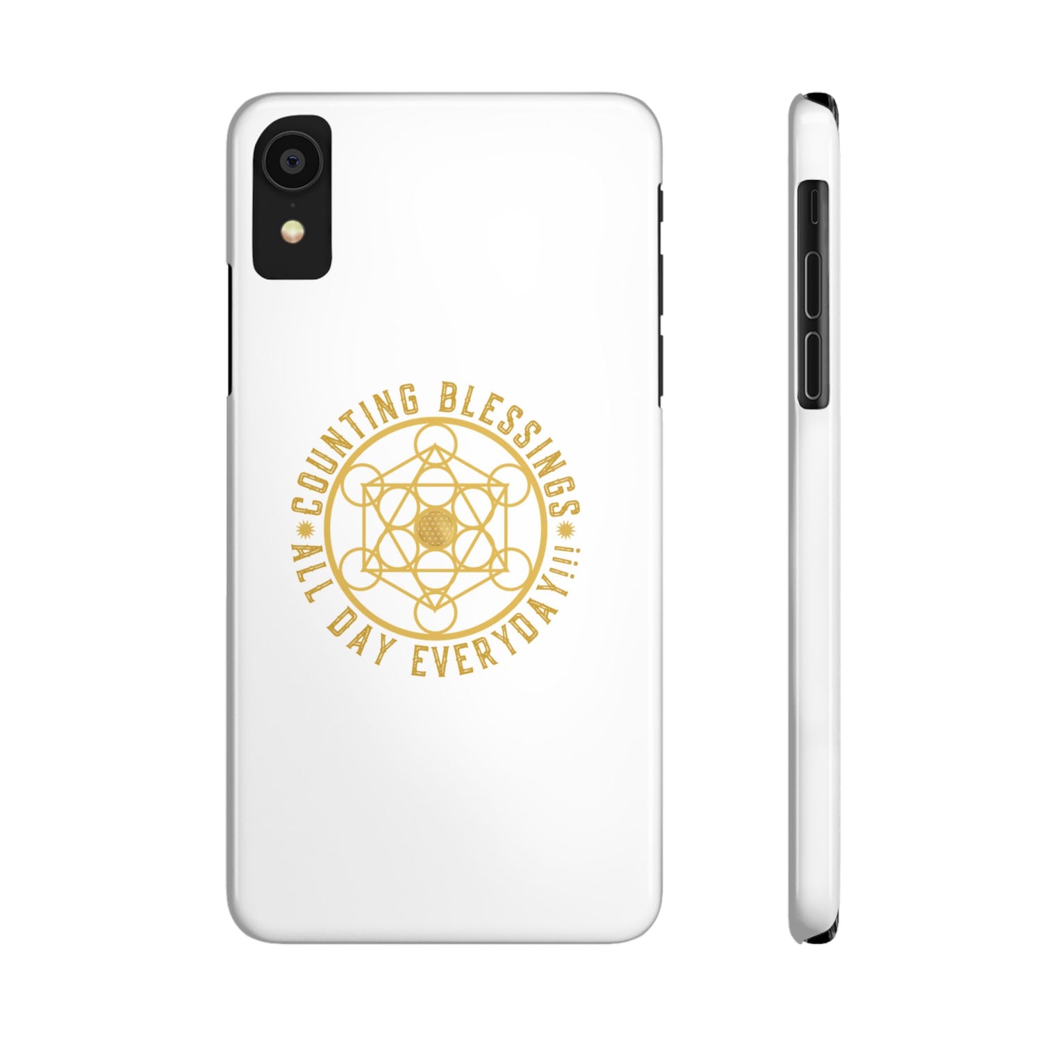 Copy of COUNTING BLESSINGS ALL DAY EVERYDAY!!! - Slim Phone Cases, Case-Mate - YELLOW