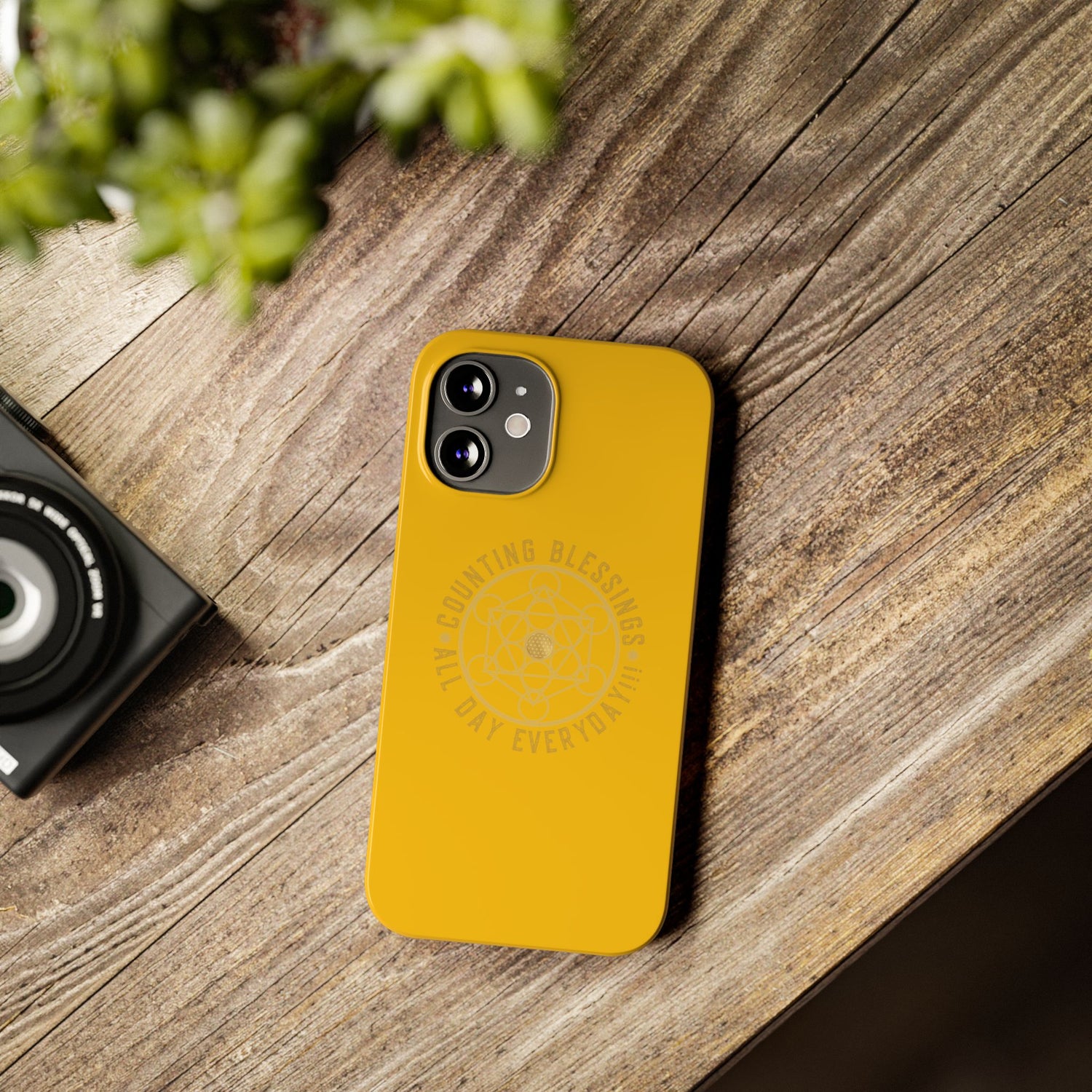 COUNTING BLESSINGS ALL DAY EVERYDAY!!! - Slim Phone Cases, Case-Mate - YELLOW