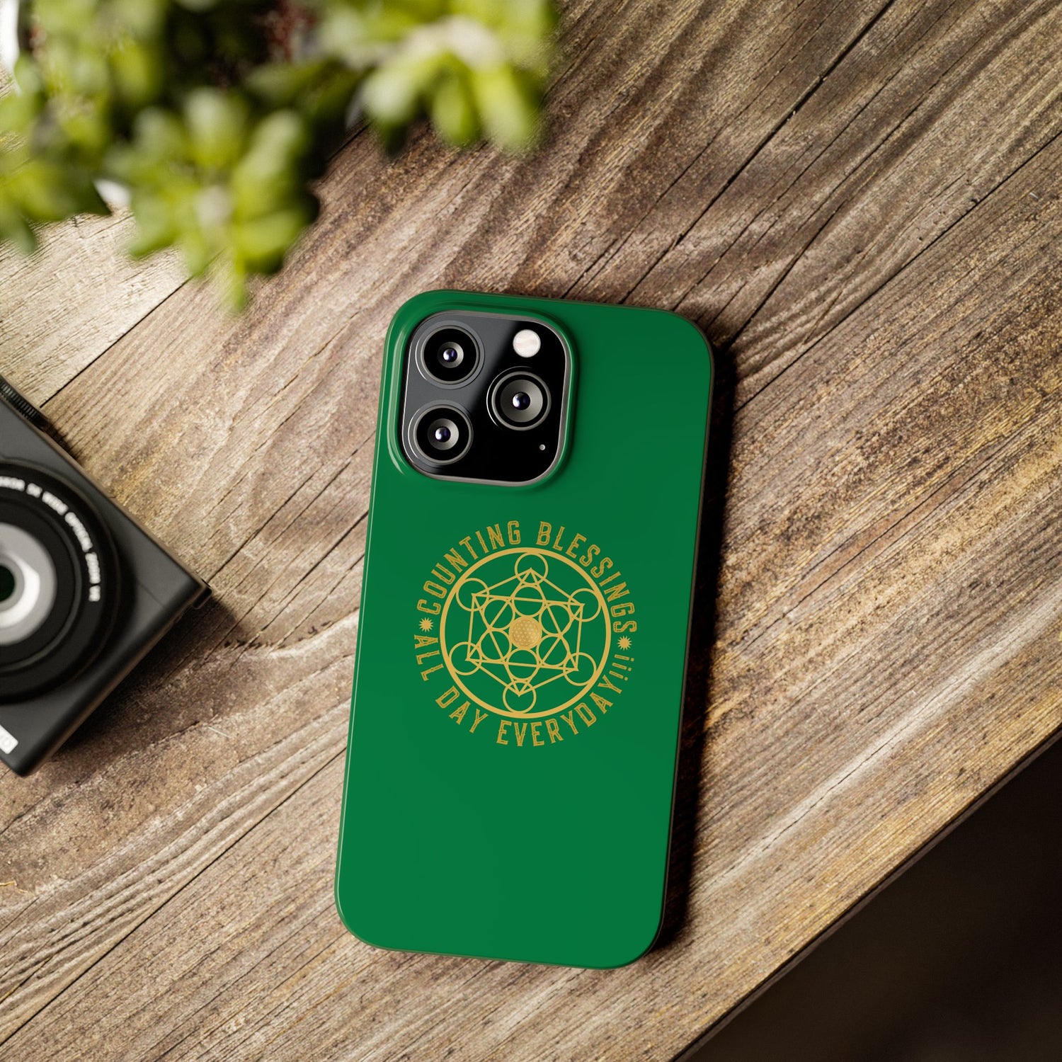 COUNTING BLESSINGS ALL DAY EVERYDAY!!! - Slim Phone Cases, Case-Mate - GREEN