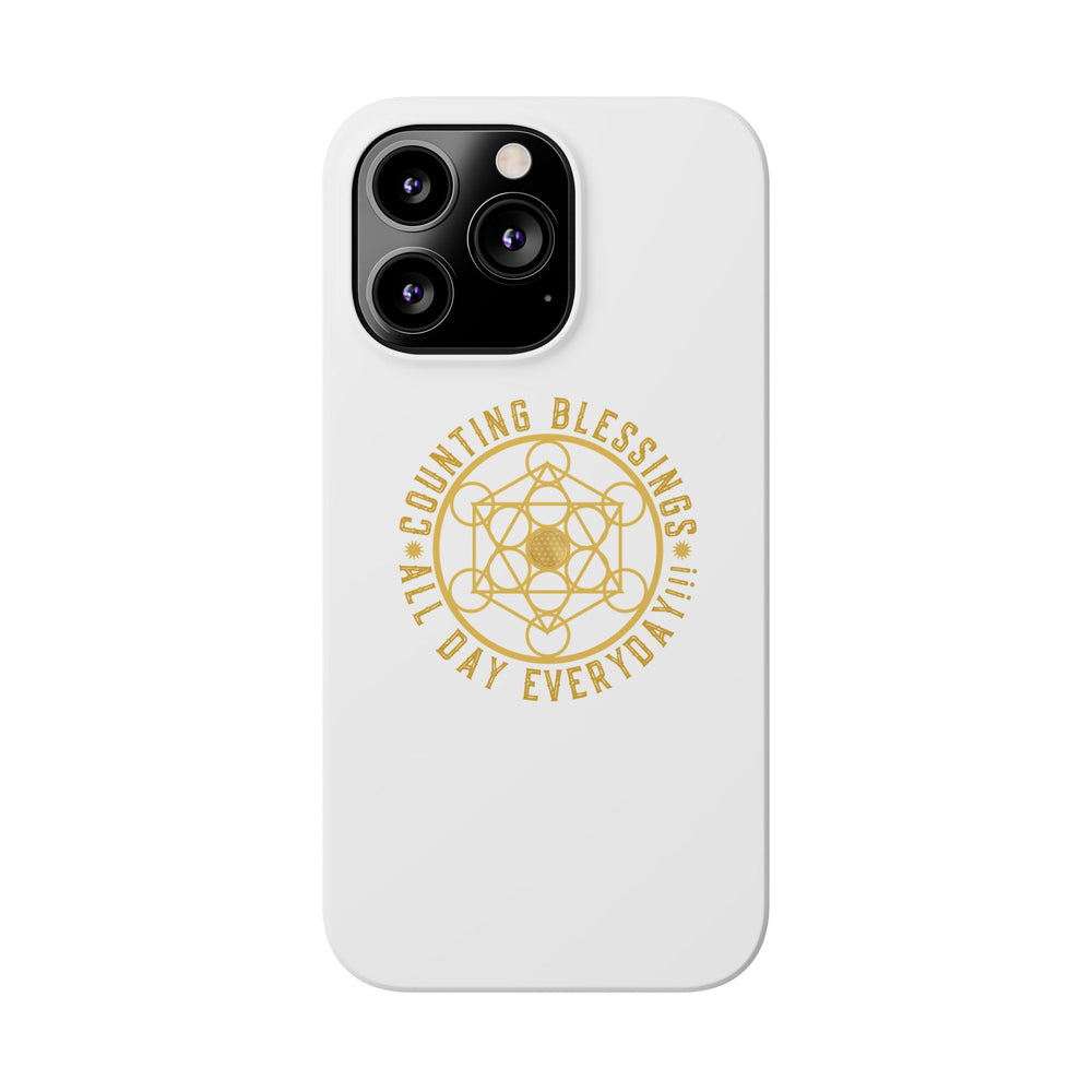 Copy of COUNTING BLESSINGS ALL DAY EVERYDAY!!! - Slim Phone Cases, Case-Mate - YELLOW