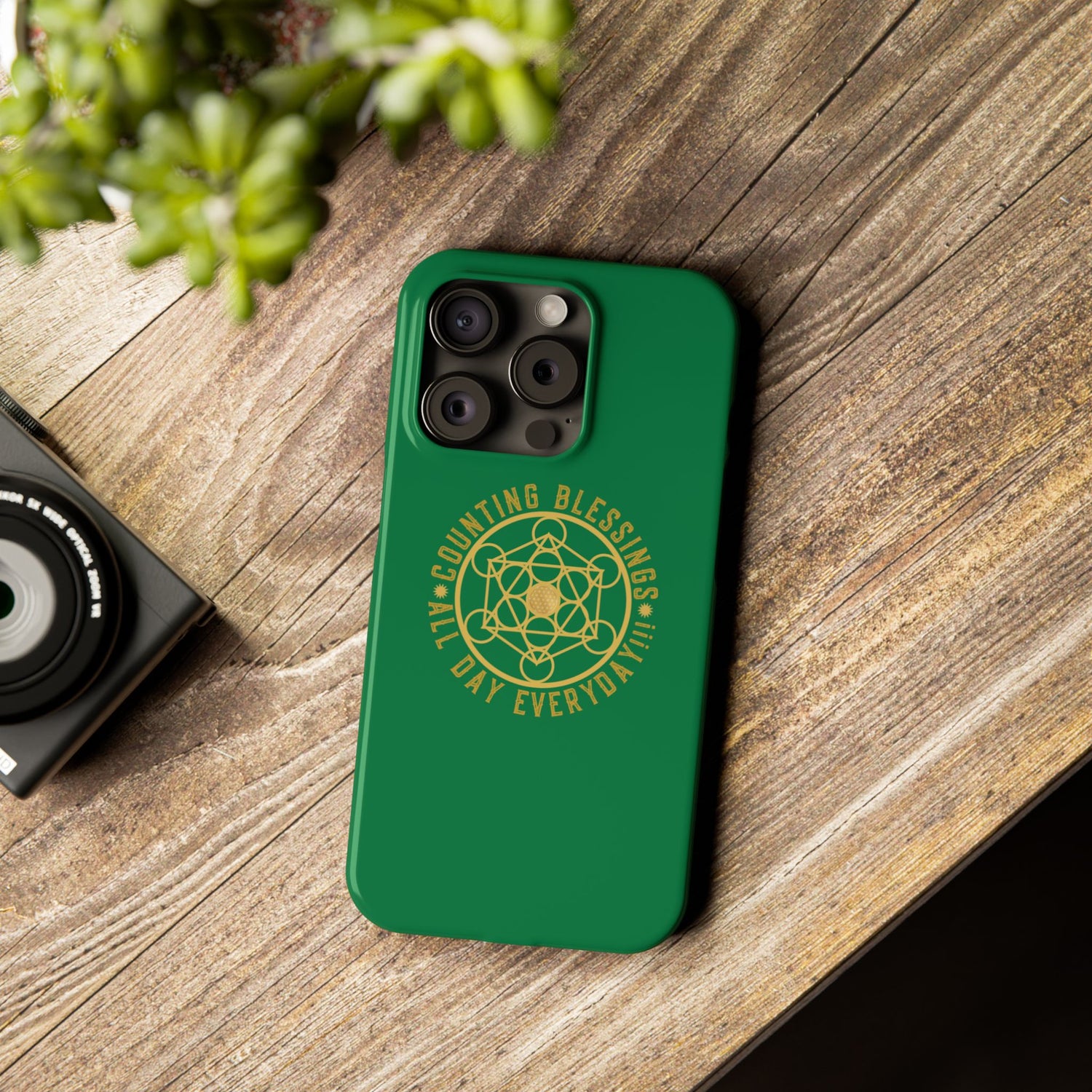 COUNTING BLESSINGS ALL DAY EVERYDAY!!! - Slim Phone Cases, Case-Mate - GREEN
