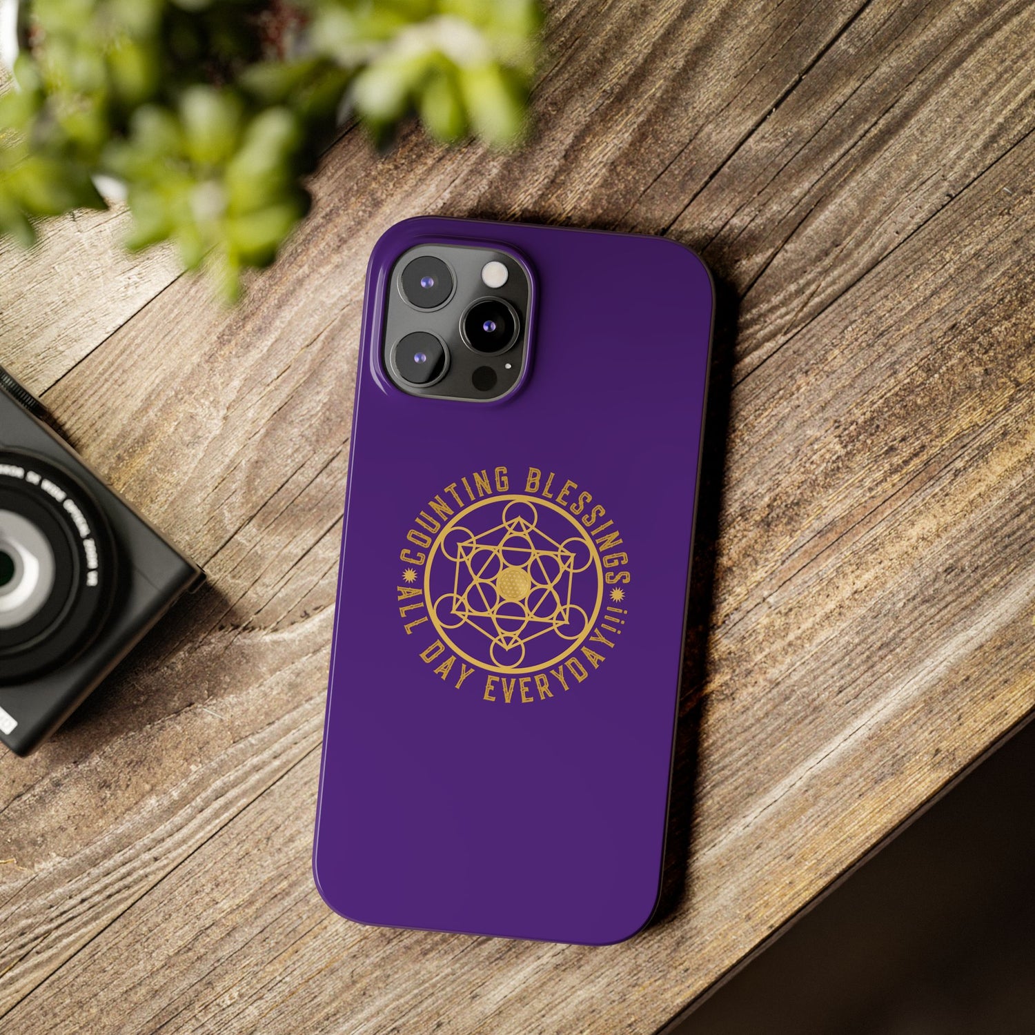 COUNTING BLESSINGS ALL DAY EVERYDAY!!! - Slim Phone Cases, Case-Mate - PURPLE