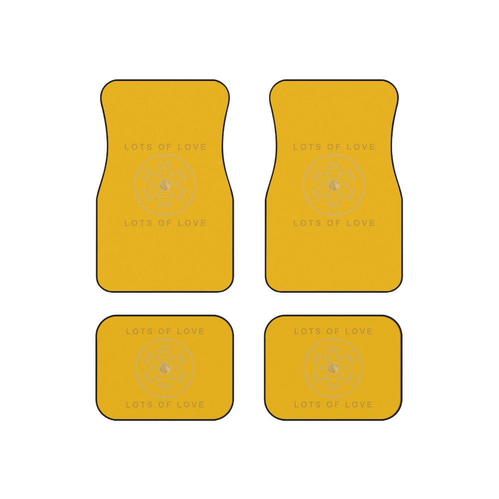 LOTS OF LOVE - Car Mats (Set of 4) - YELLOW