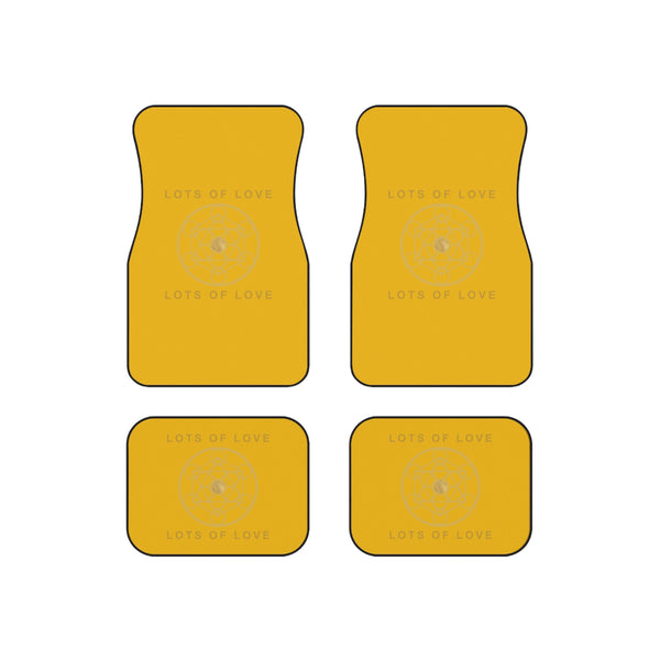 LOTS OF LOVE - Car Mats (Set of 4) - YELLOW