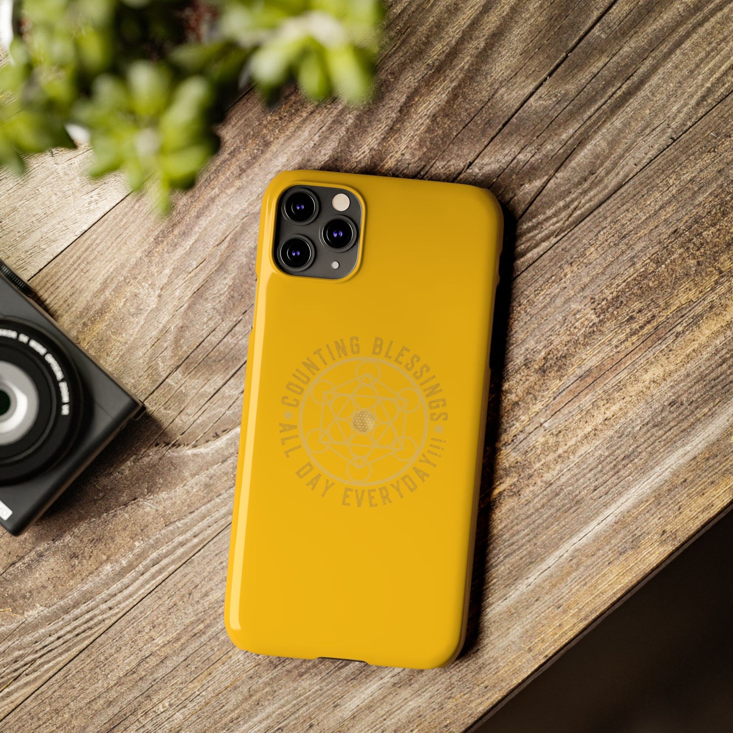 COUNTING BLESSINGS ALL DAY EVERYDAY!!! - Slim Phone Cases, Case-Mate - YELLOW