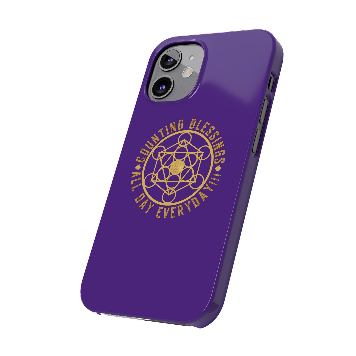 COUNTING BLESSINGS ALL DAY EVERYDAY!!! - Slim Phone Cases, Case-Mate - PURPLE