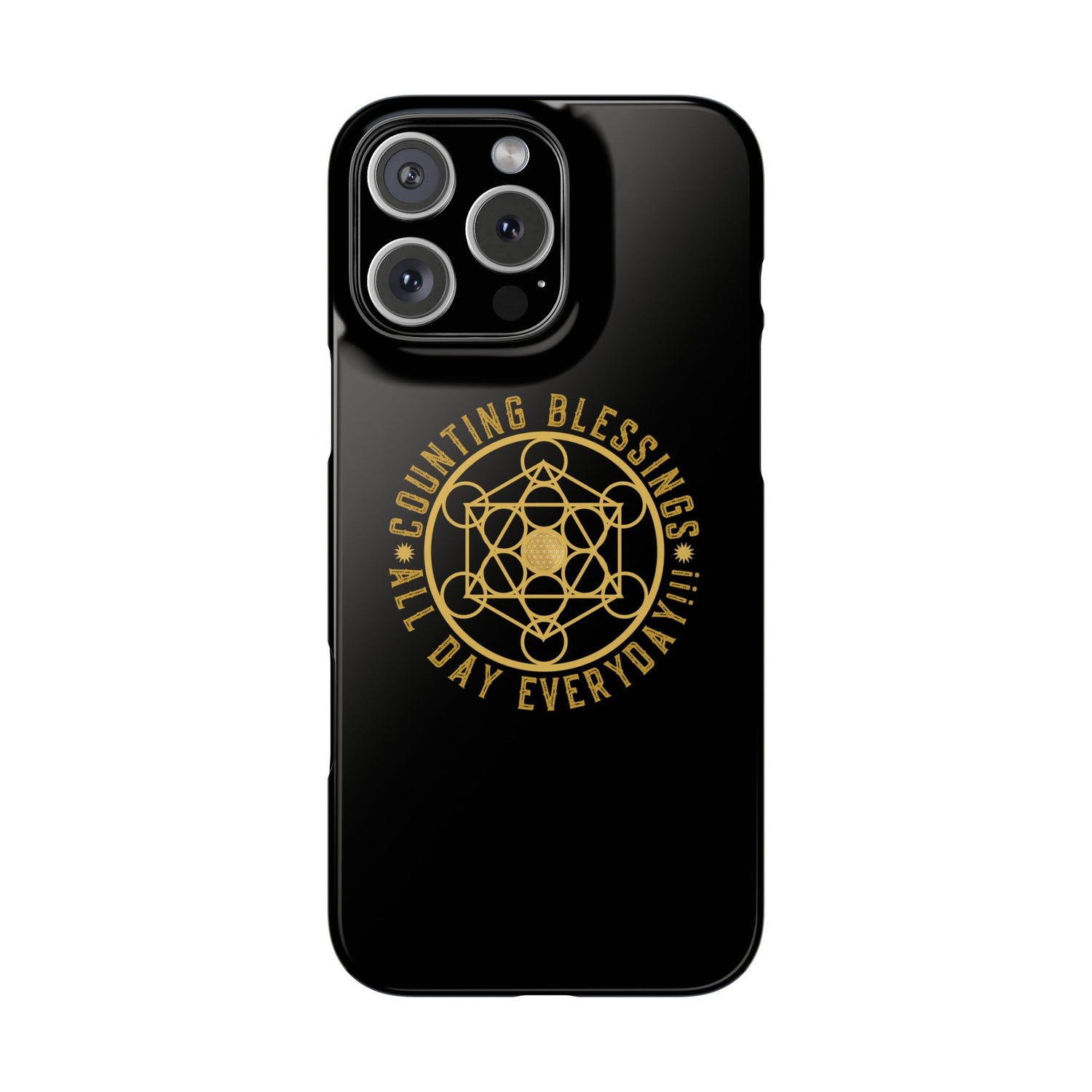 COUNTING BLESSINGS ALL DAY EVERYDAY!!! - Slim Phone Cases, Case-Mate - Black