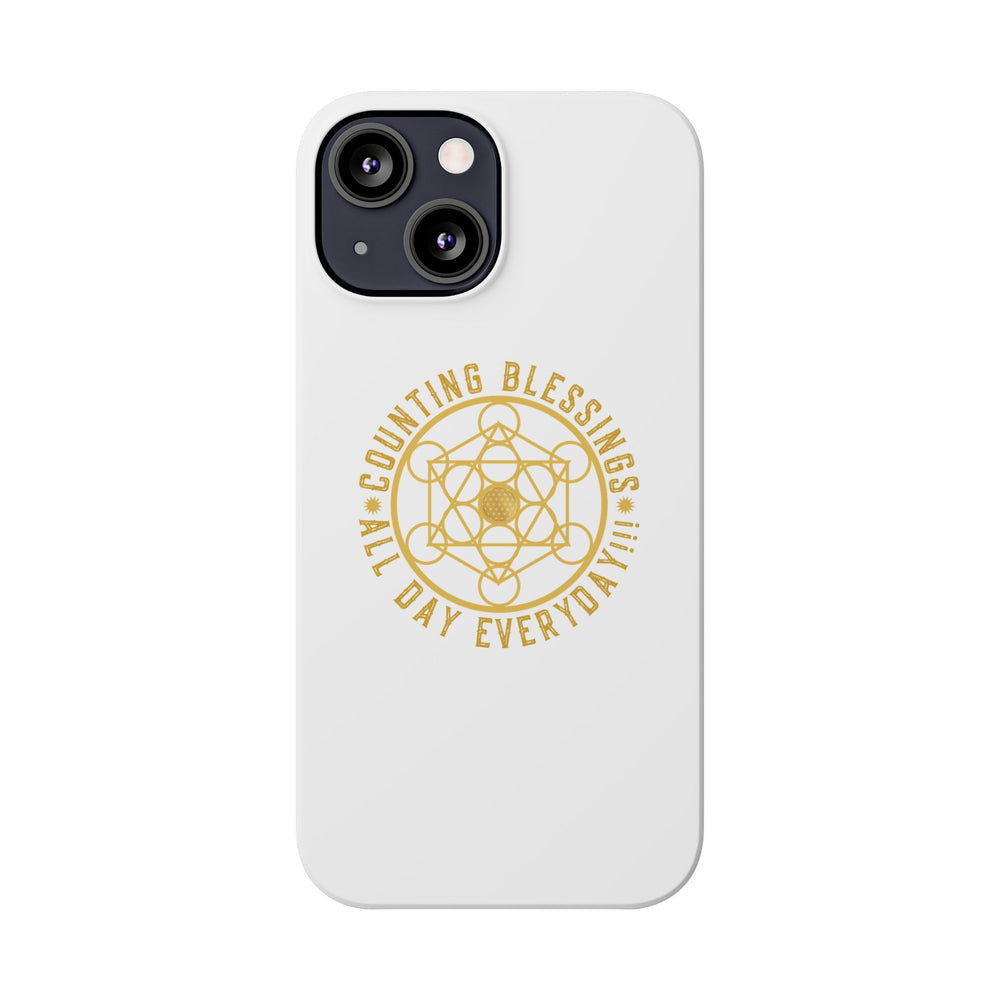 Copy of COUNTING BLESSINGS ALL DAY EVERYDAY!!! - Slim Phone Cases, Case-Mate - YELLOW