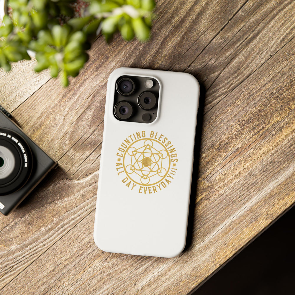Copy of COUNTING BLESSINGS ALL DAY EVERYDAY!!! - Slim Phone Cases, Case-Mate - YELLOW
