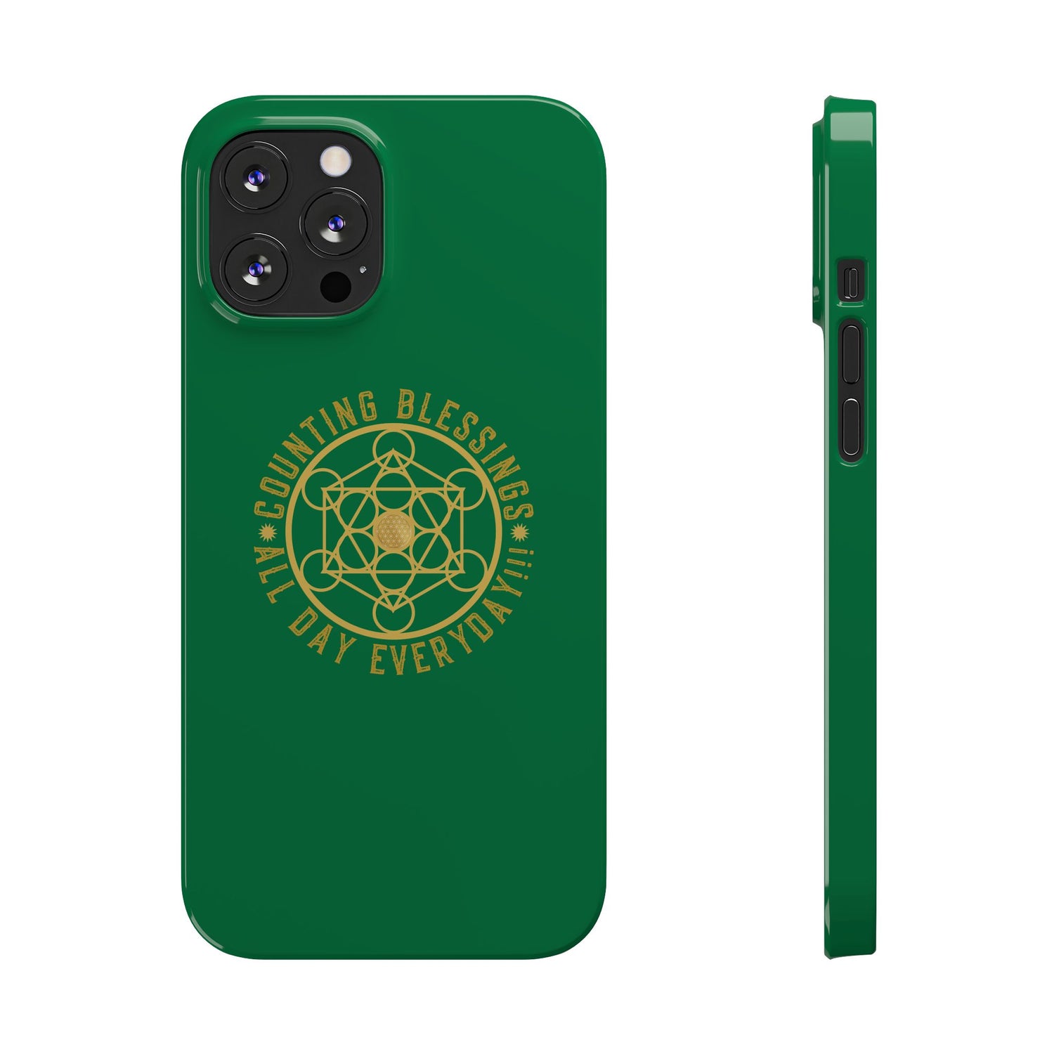 COUNTING BLESSINGS ALL DAY EVERYDAY!!! - Slim Phone Cases, Case-Mate - GREEN