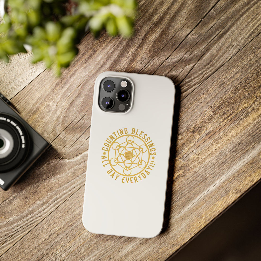 Copy of COUNTING BLESSINGS ALL DAY EVERYDAY!!! - Slim Phone Cases, Case-Mate - YELLOW