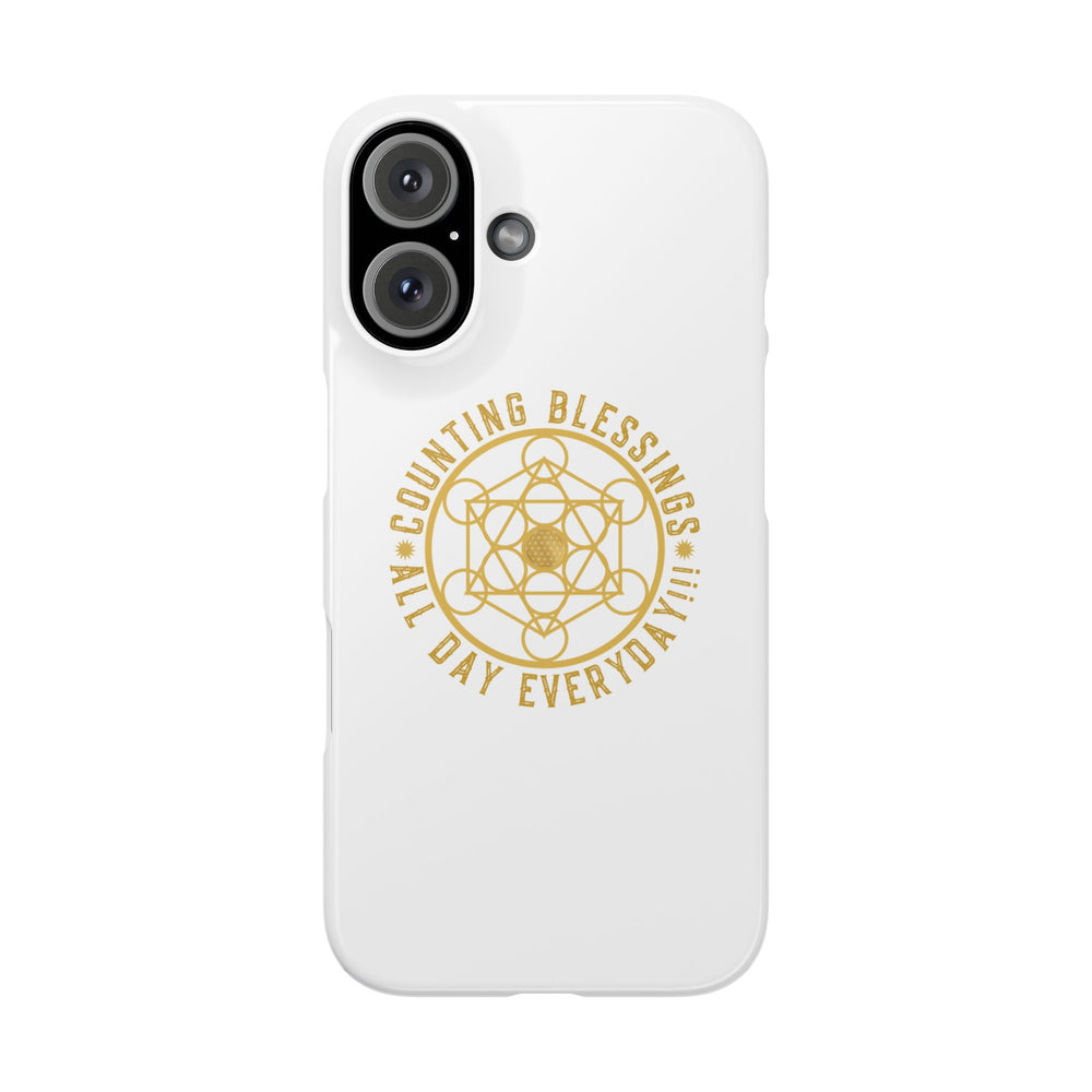 Copy of COUNTING BLESSINGS ALL DAY EVERYDAY!!! - Slim Phone Cases, Case-Mate - YELLOW