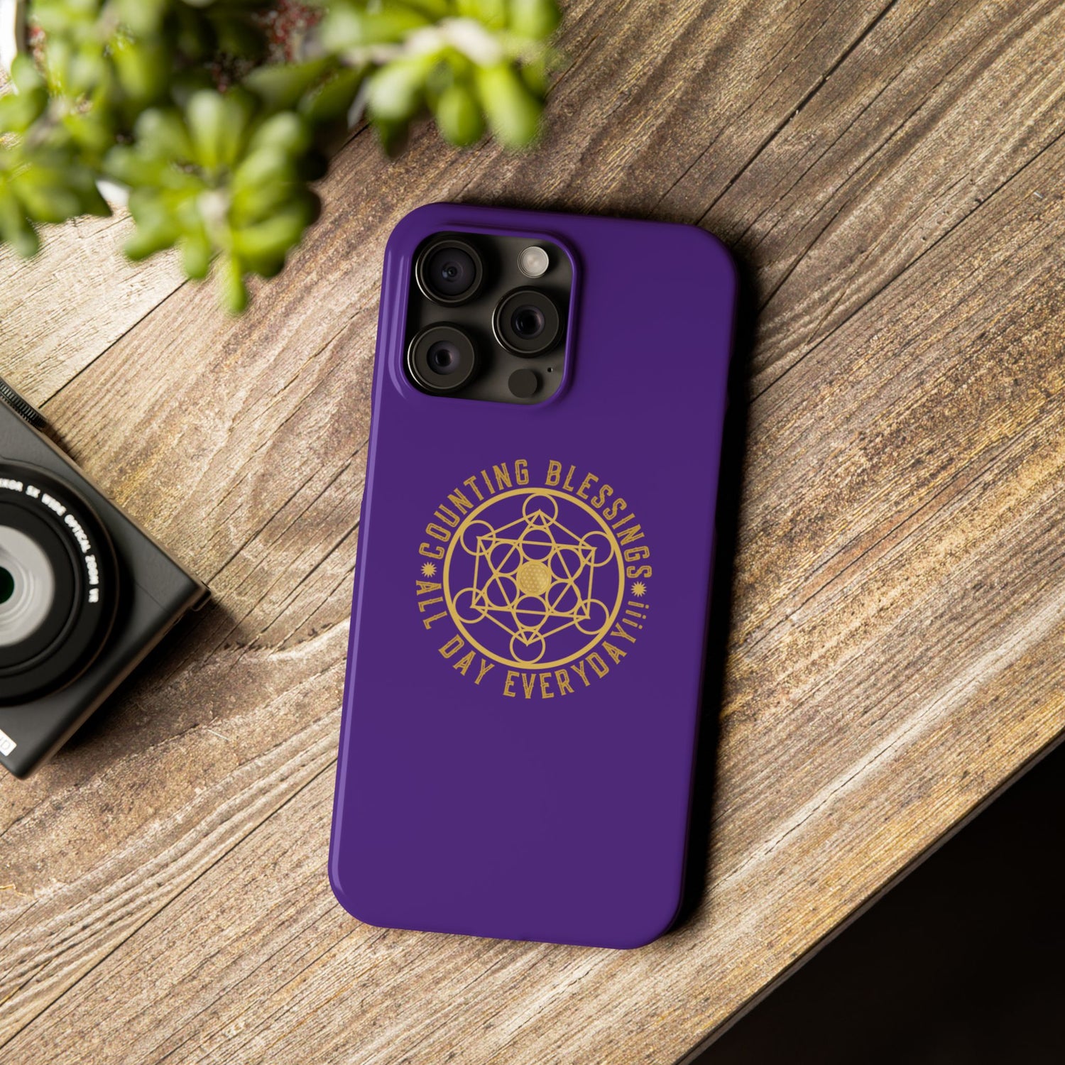COUNTING BLESSINGS ALL DAY EVERYDAY!!! - Slim Phone Cases, Case-Mate - PURPLE