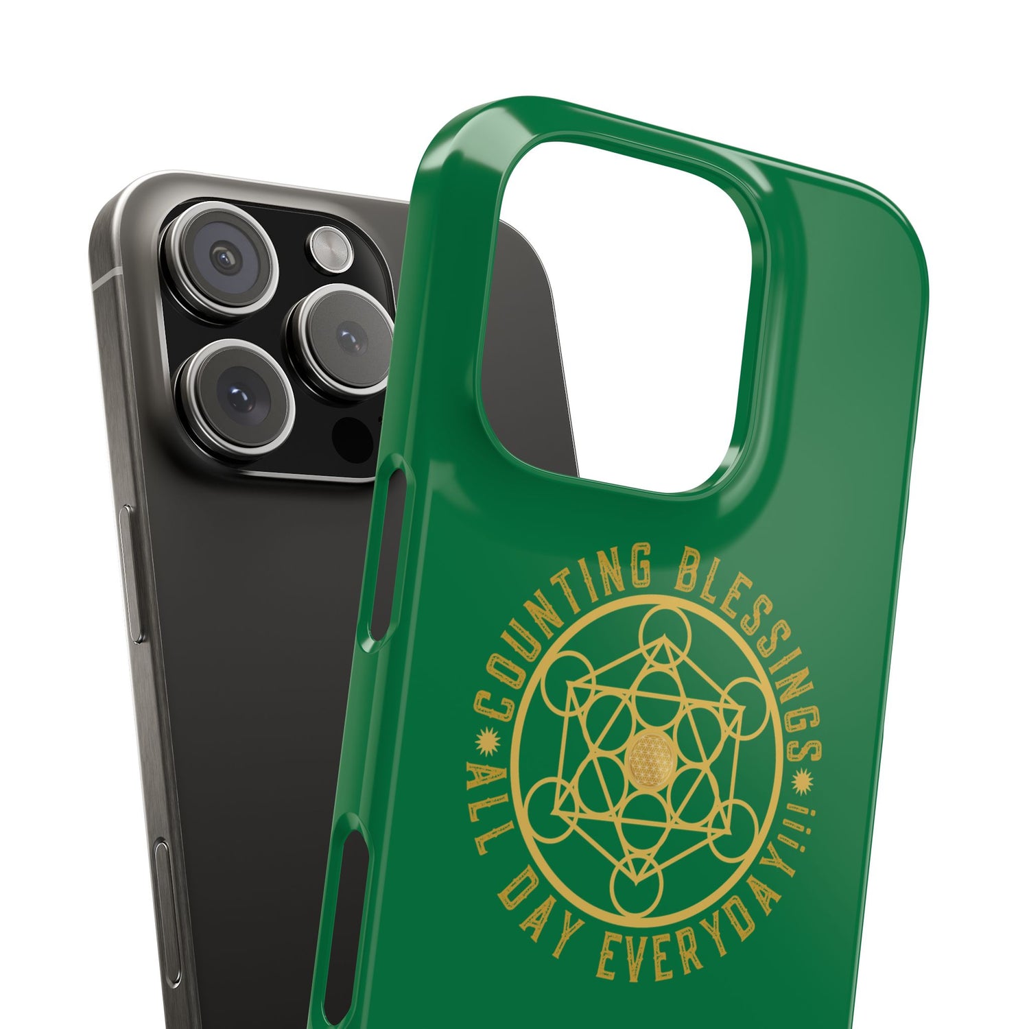 COUNTING BLESSINGS ALL DAY EVERYDAY!!! - Slim Phone Cases, Case-Mate - GREEN