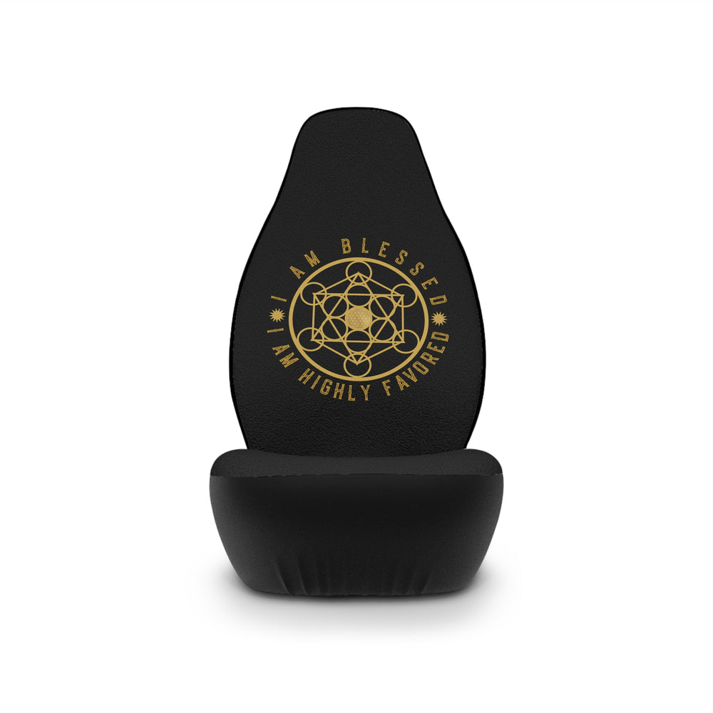 I AM BLESSED I AM HIGHLY FAVORED - Car Seat Covers - Black
