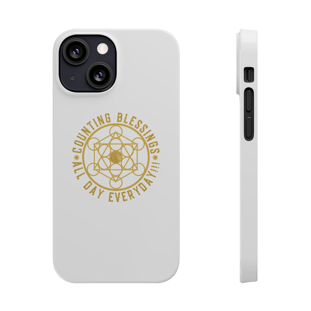 Copy of COUNTING BLESSINGS ALL DAY EVERYDAY!!! - Slim Phone Cases, Case-Mate - YELLOW