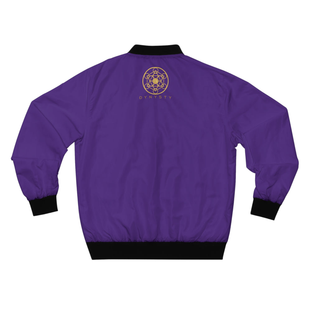 PEACE LOVE LIGHT INSIGHT!!!- Men's Bomber Jacket (AOP) - PURPLE