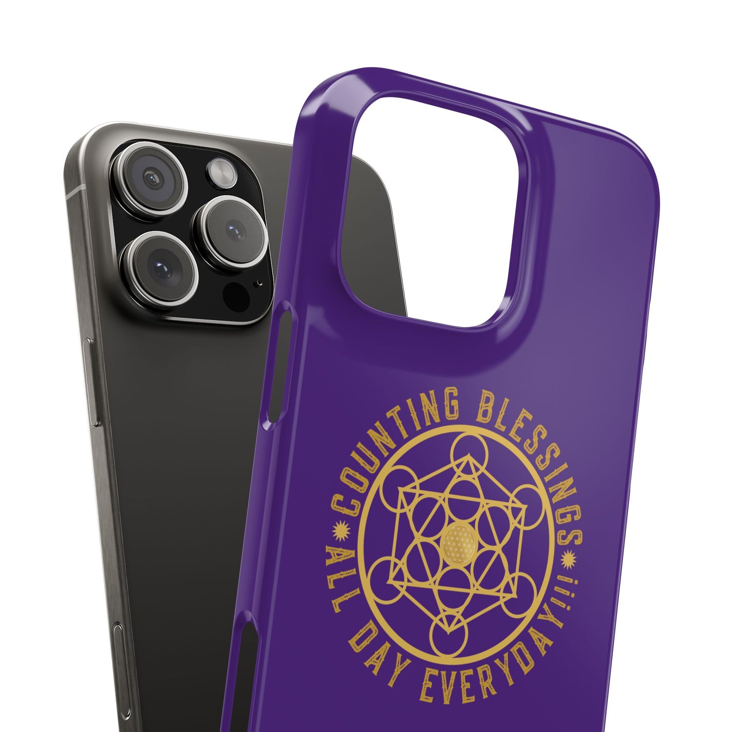 COUNTING BLESSINGS ALL DAY EVERYDAY!!! - Slim Phone Cases, Case-Mate - PURPLE