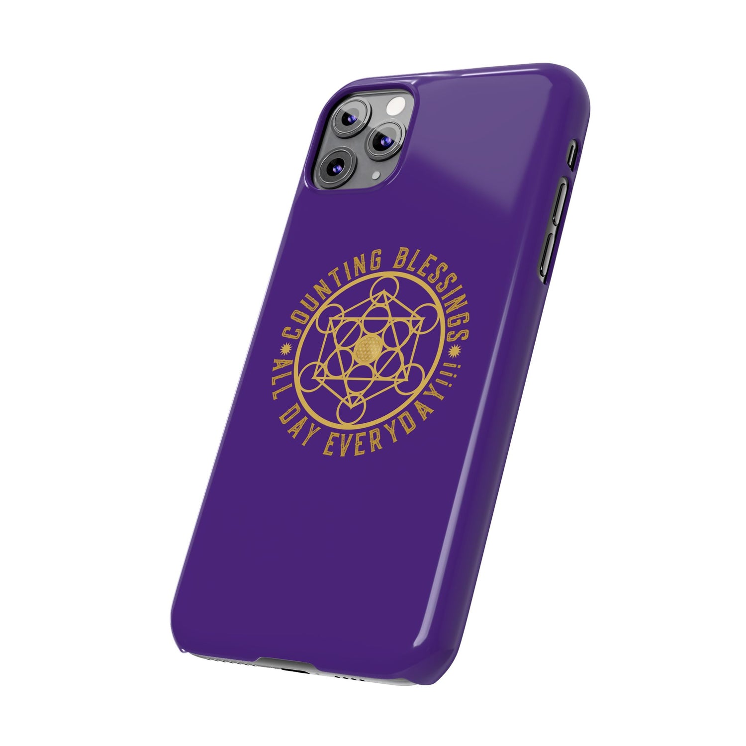 COUNTING BLESSINGS ALL DAY EVERYDAY!!! - Slim Phone Cases, Case-Mate - PURPLE