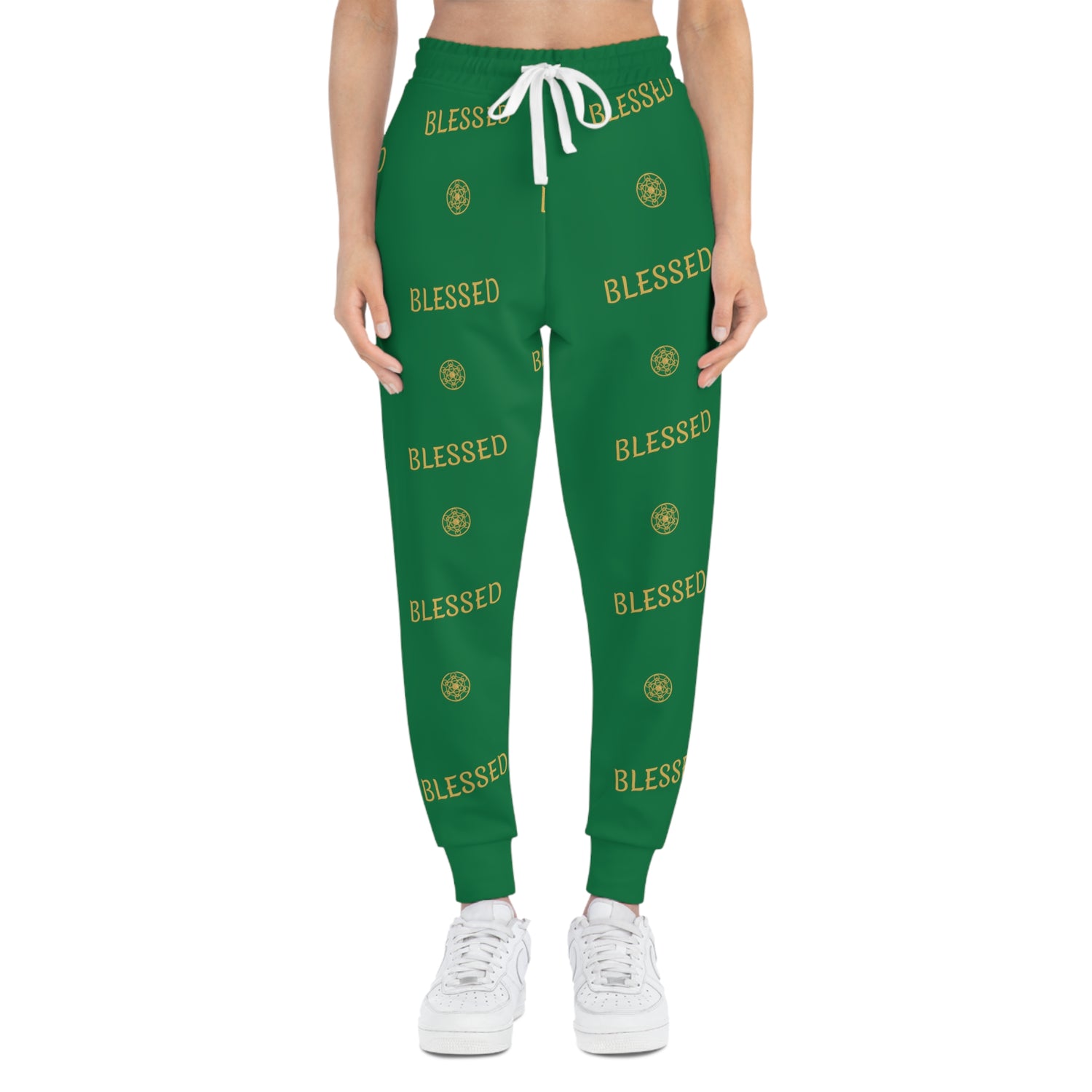 DYNYSTY - Women's Athletic Joggers (AOP) - Green