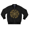 ALL PRAISE AND GLORY TO THE MOST HIGH !!!- Men's Bomber Jacket (AOP) - BLACK