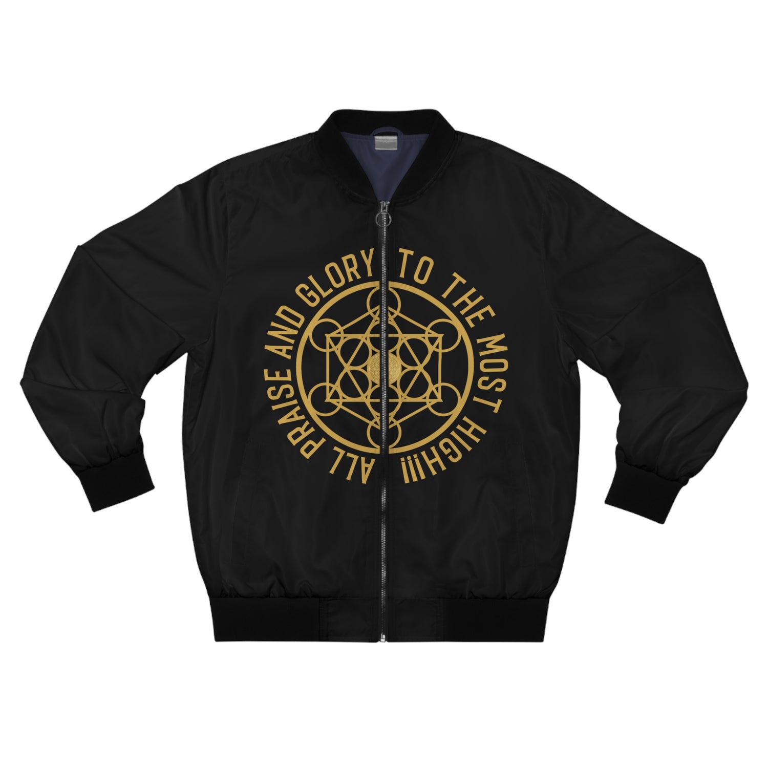 ALL PRAISE AND GLORY TO THE MOST HIGH !!!- Men's Bomber Jacket (AOP) - BLACK