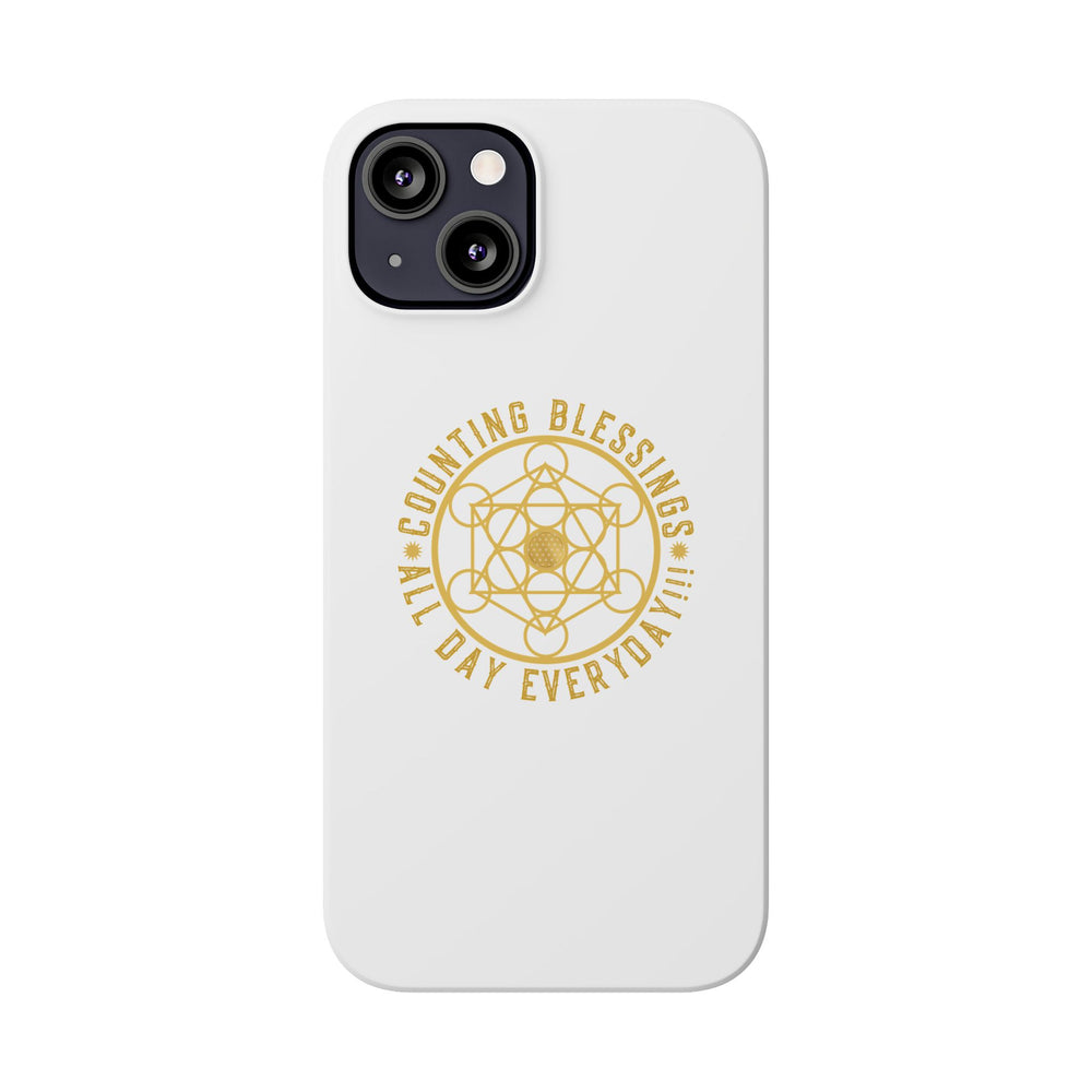 Copy of COUNTING BLESSINGS ALL DAY EVERYDAY!!! - Slim Phone Cases, Case-Mate - YELLOW