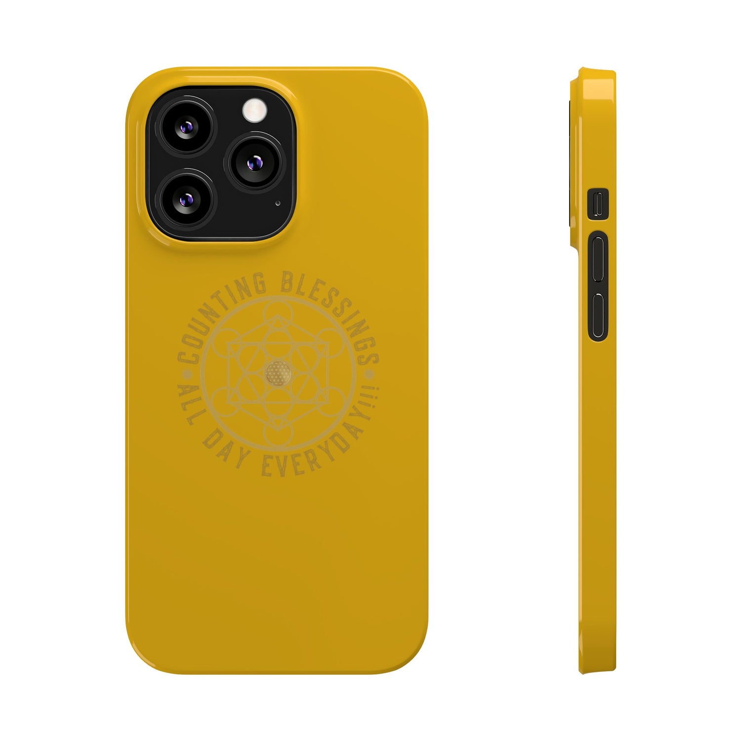 COUNTING BLESSINGS ALL DAY EVERYDAY!!! - Slim Phone Cases, Case-Mate - YELLOW