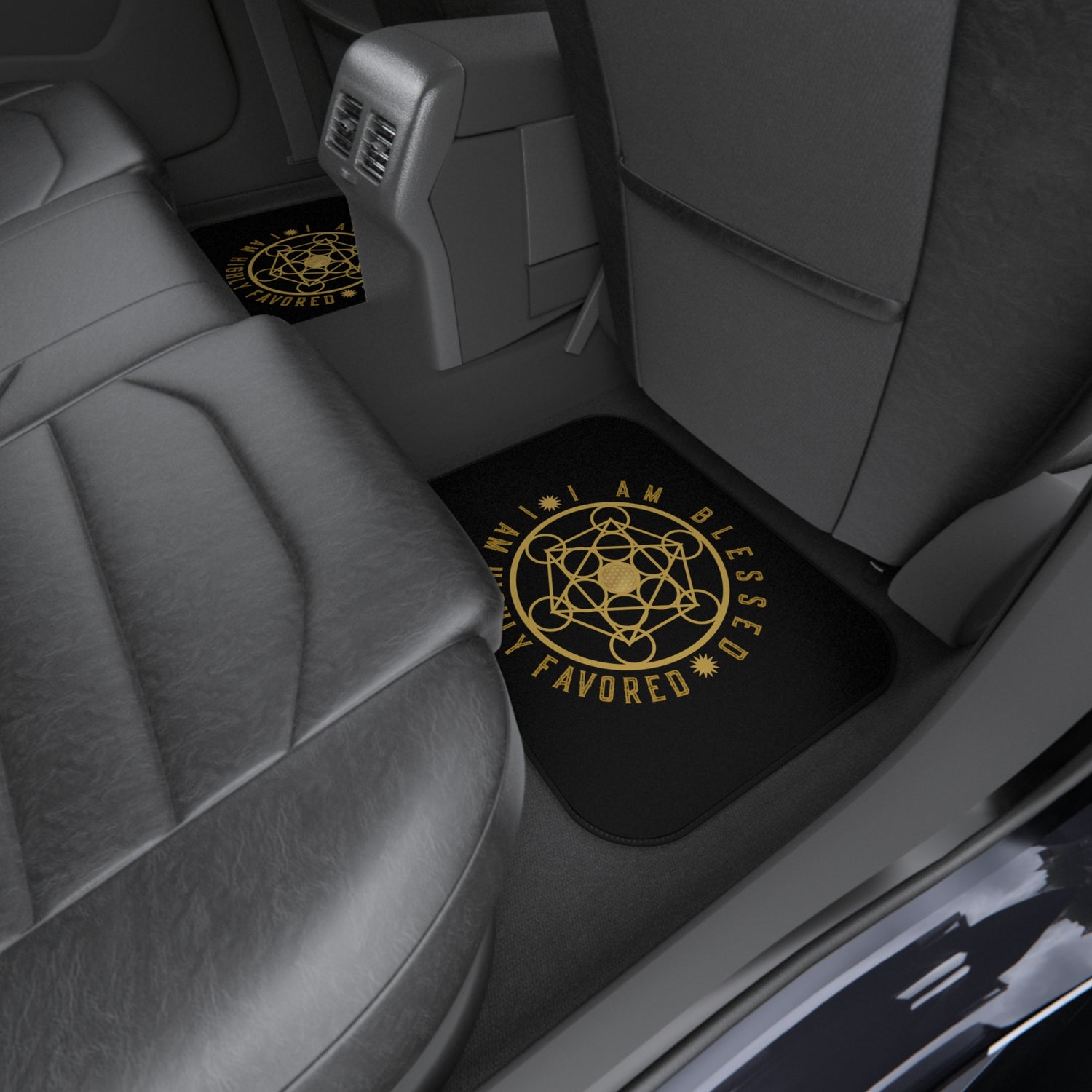 I AM BLESSED I AM HIGHLY FAVORED - Car Mats (Set of 4) - Black