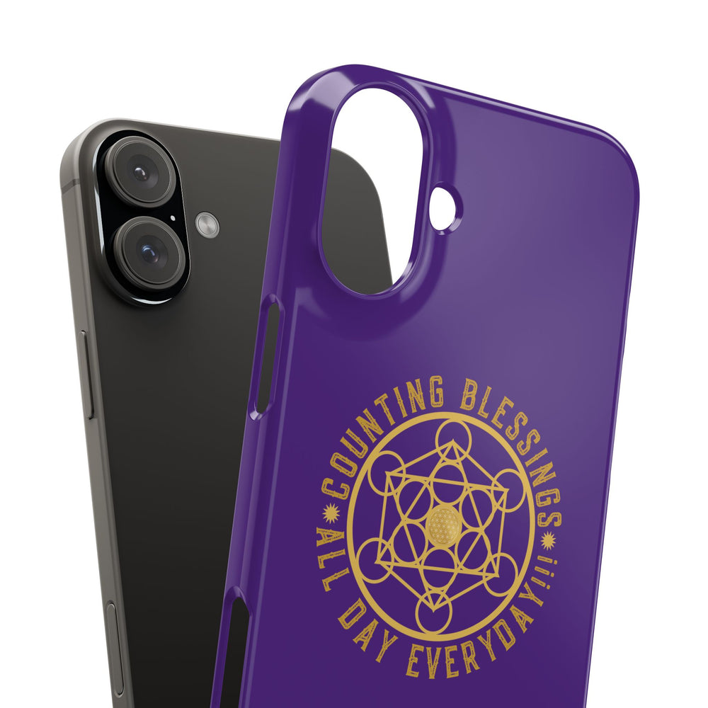 COUNTING BLESSINGS ALL DAY EVERYDAY!!! - Slim Phone Cases, Case-Mate - PURPLE