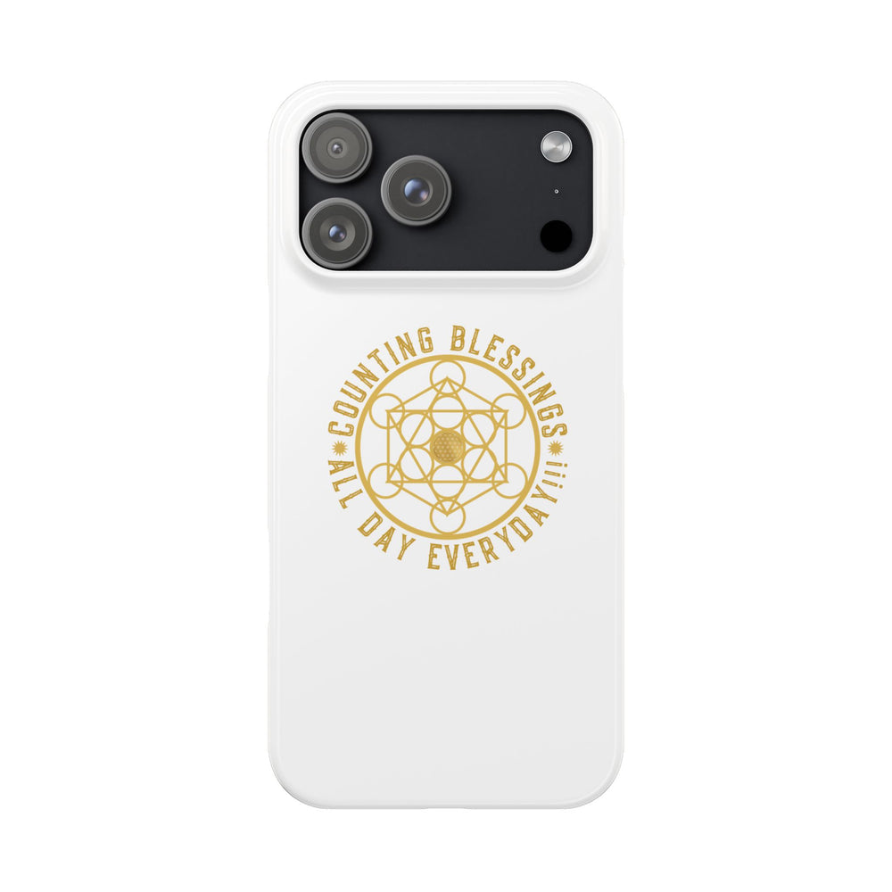Copy of COUNTING BLESSINGS ALL DAY EVERYDAY!!! - Slim Phone Cases, Case-Mate - YELLOW