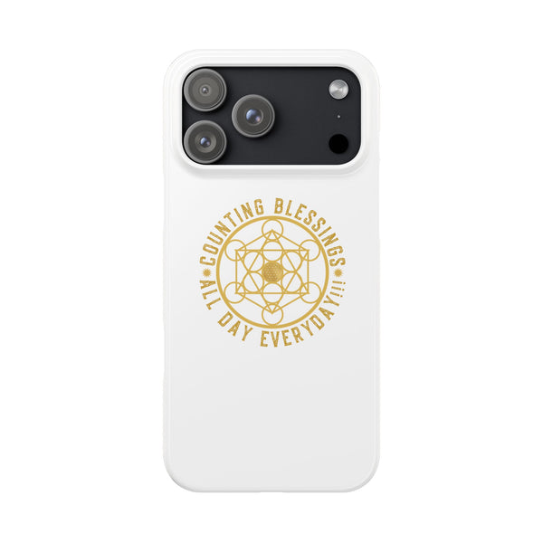 Copy of COUNTING BLESSINGS ALL DAY EVERYDAY!!! - Slim Phone Cases, Case-Mate - YELLOW