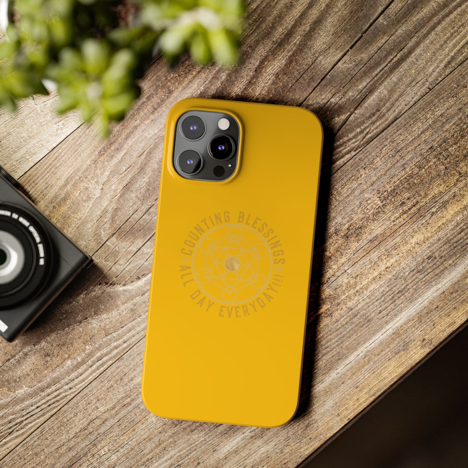COUNTING BLESSINGS ALL DAY EVERYDAY!!! - Slim Phone Cases, Case-Mate - YELLOW