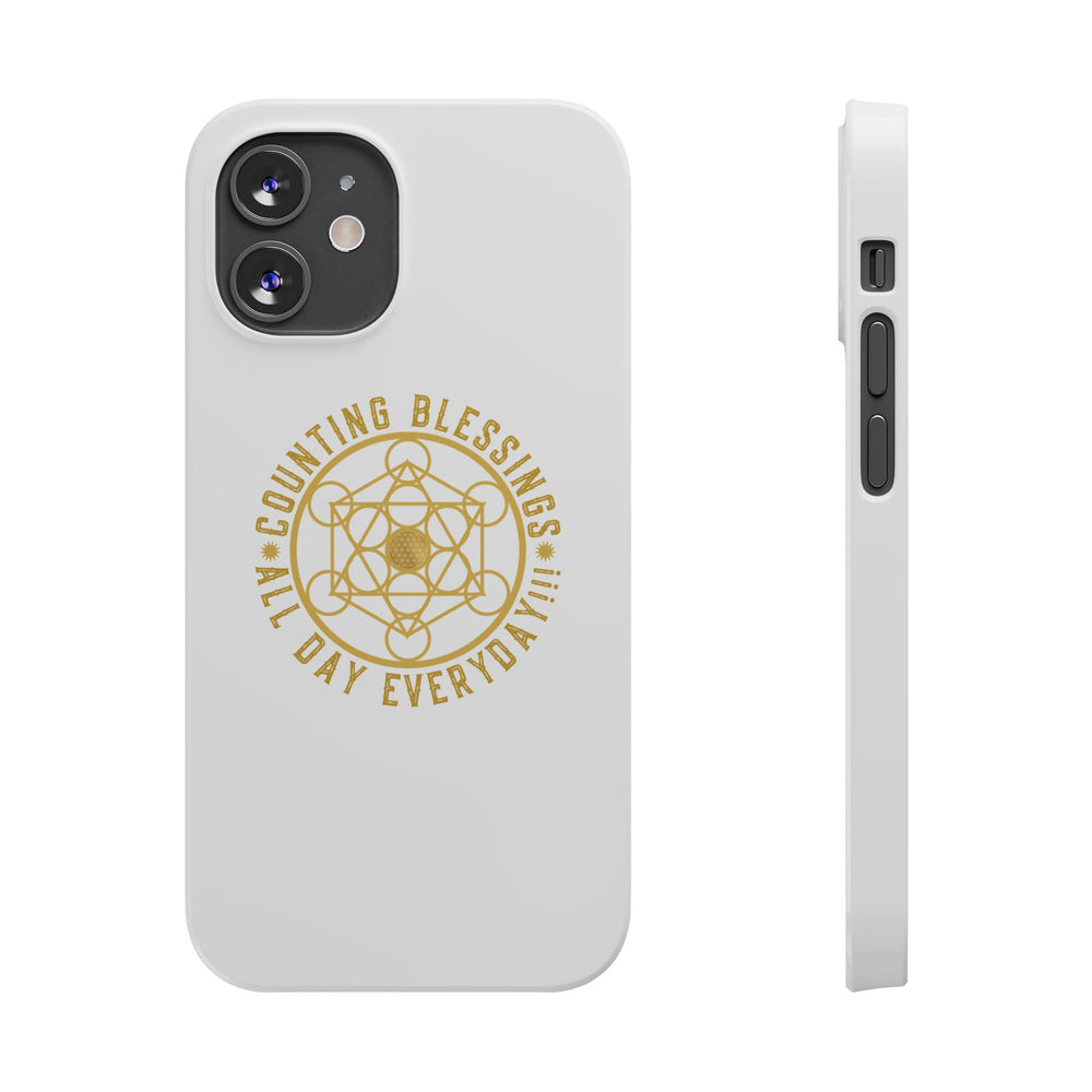 Copy of COUNTING BLESSINGS ALL DAY EVERYDAY!!! - Slim Phone Cases, Case-Mate - YELLOW