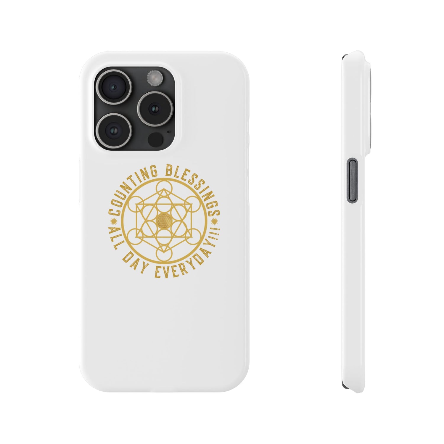 Copy of COUNTING BLESSINGS ALL DAY EVERYDAY!!! - Slim Phone Cases, Case-Mate - YELLOW