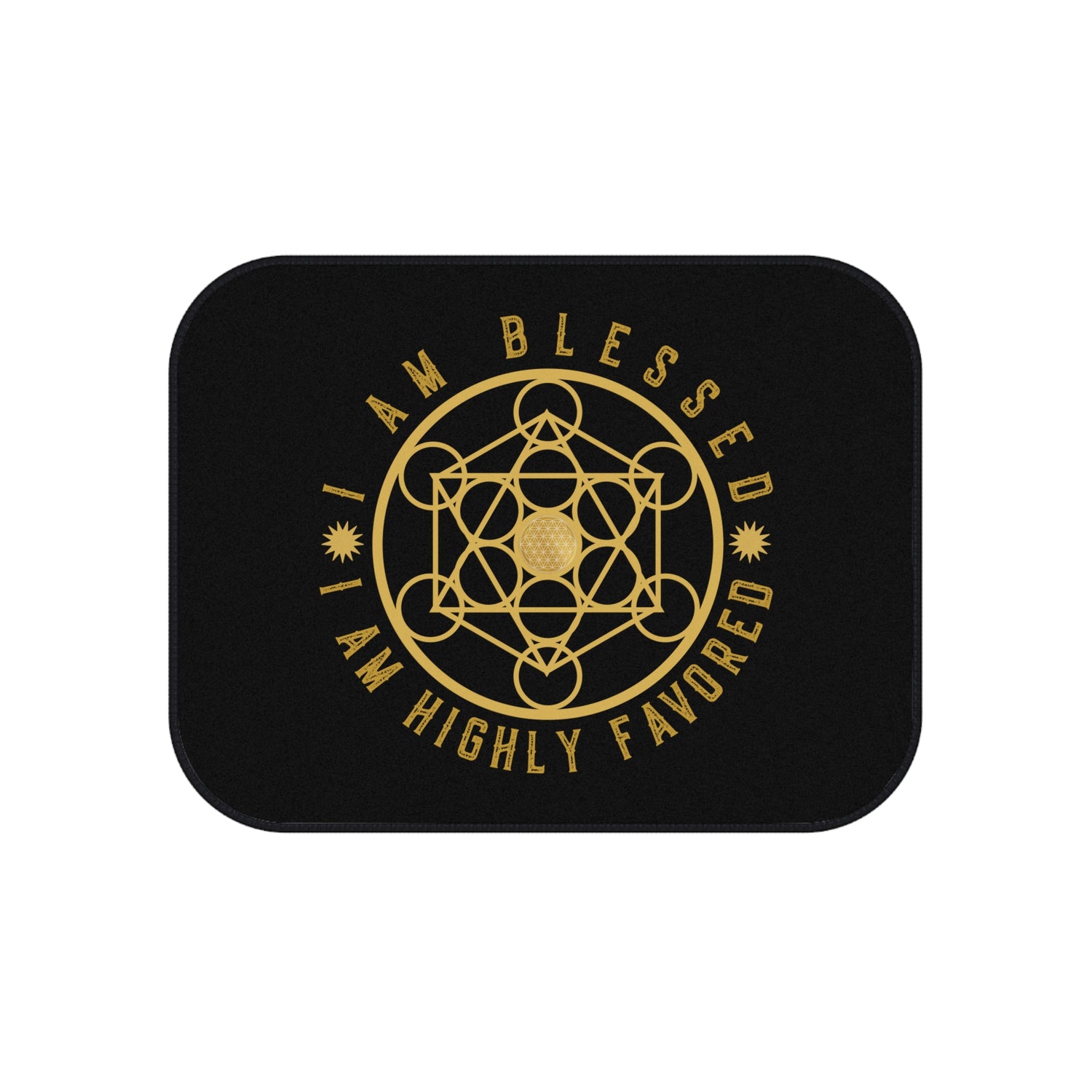 I AM BLESSED I AM HIGHLY FAVORED - Car Mats (Set of 4) - Black