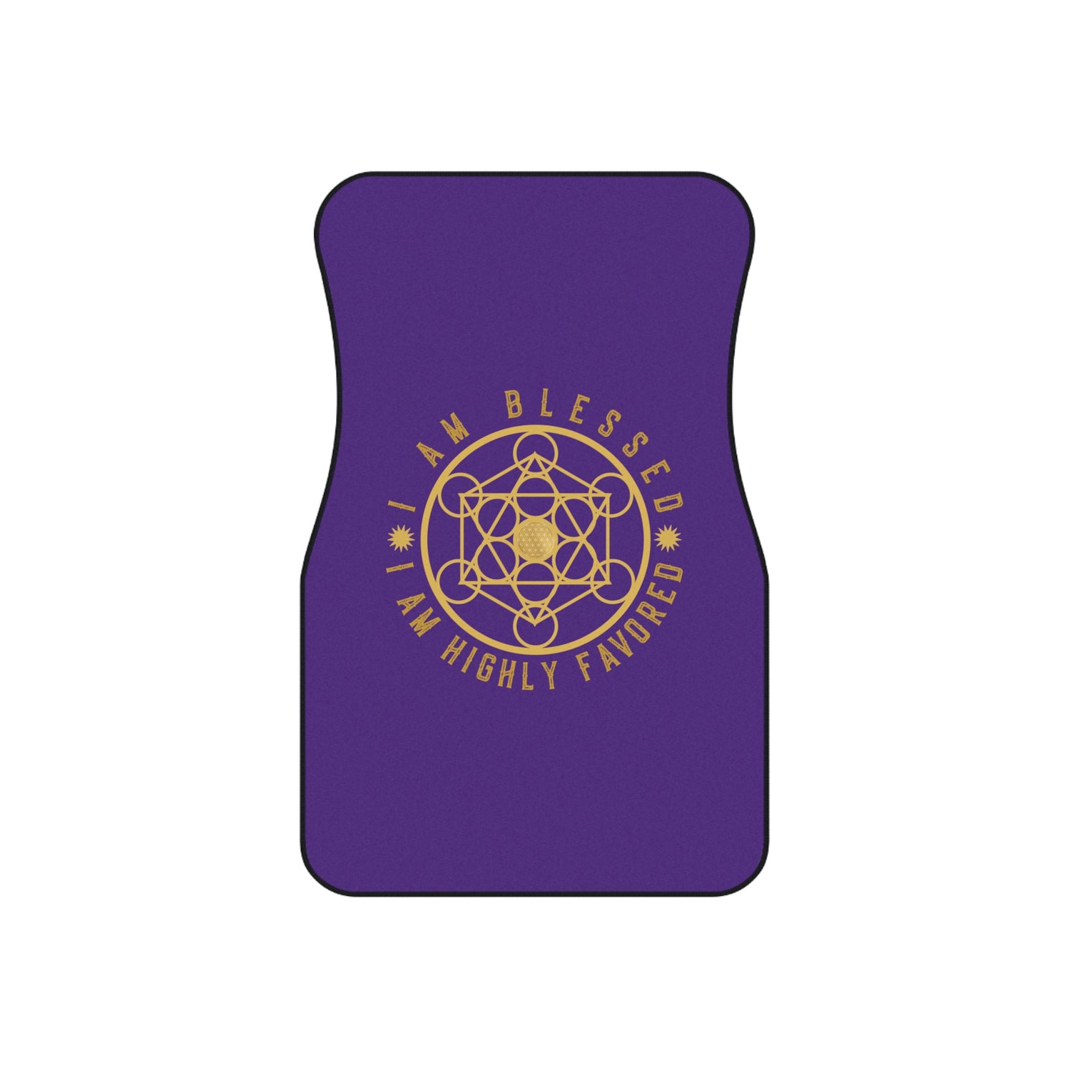 I AM BLESSED I AM HIGHLY FAVORED - Car Mats (Set of 4) - Purple