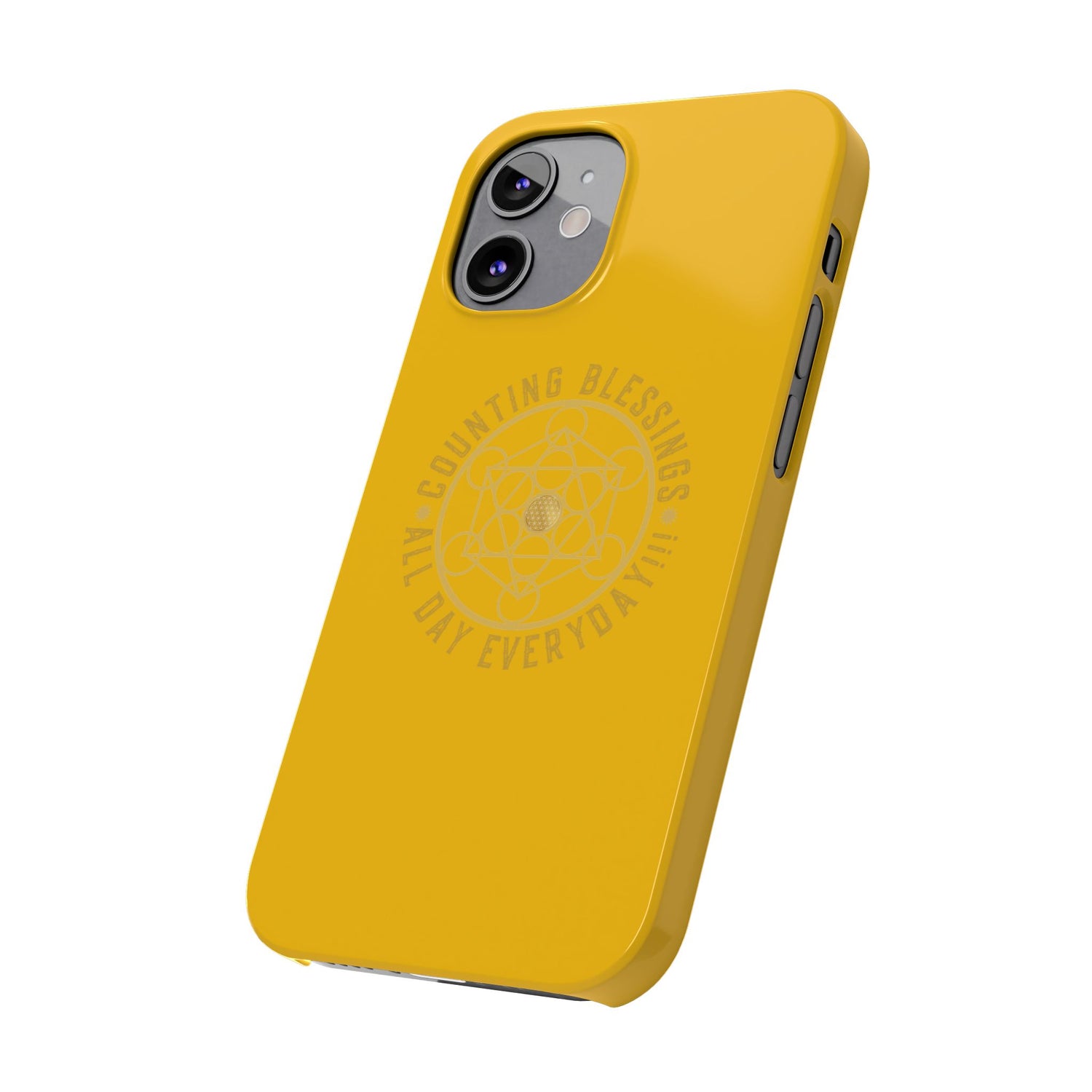 COUNTING BLESSINGS ALL DAY EVERYDAY!!! - Slim Phone Cases, Case-Mate - YELLOW