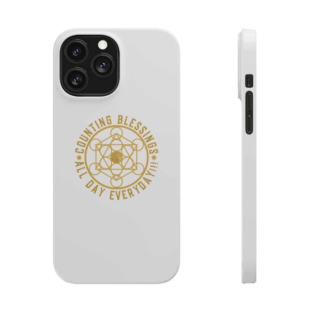 Copy of COUNTING BLESSINGS ALL DAY EVERYDAY!!! - Slim Phone Cases, Case-Mate - YELLOW