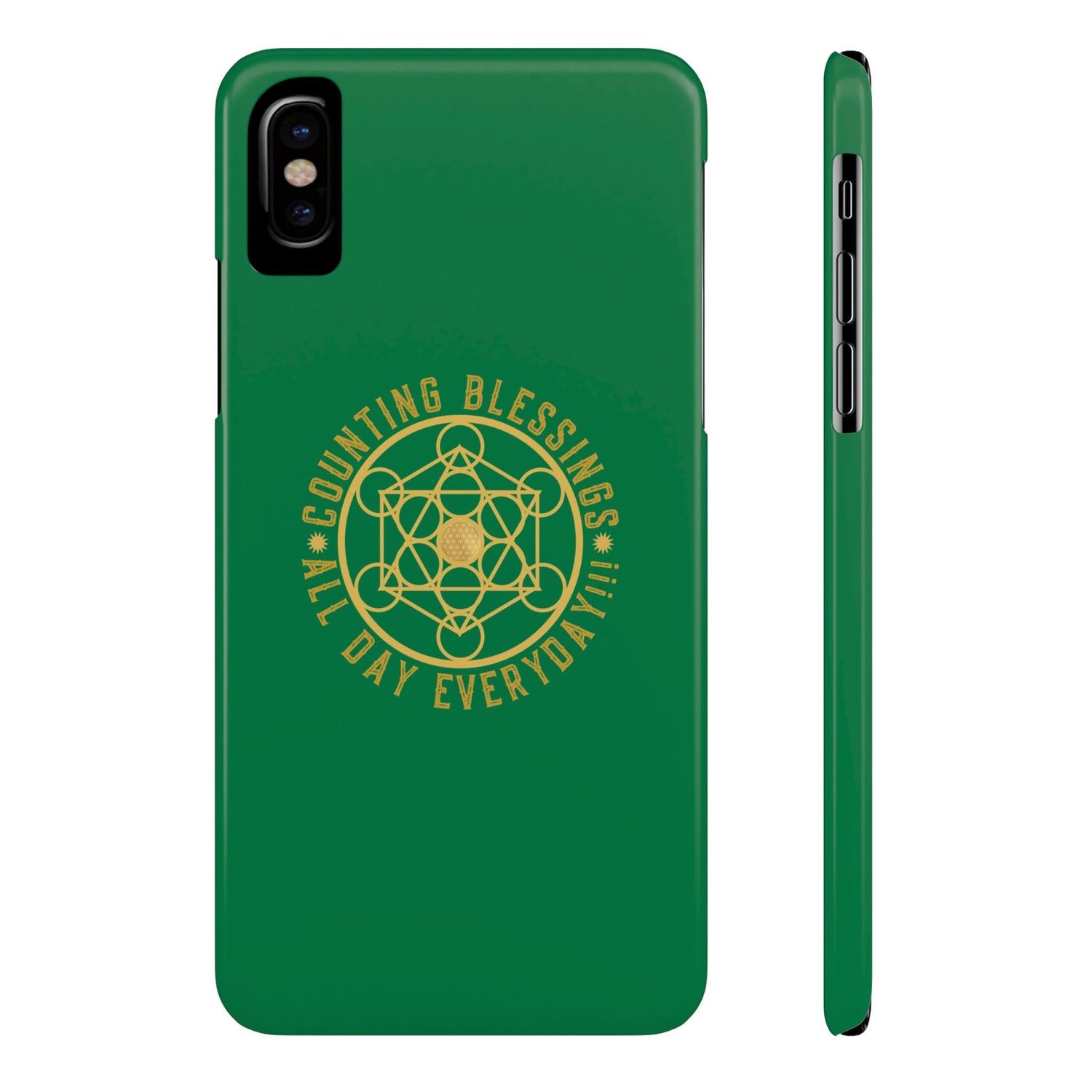 COUNTING BLESSINGS ALL DAY EVERYDAY!!! - Slim Phone Cases, Case-Mate - GREEN