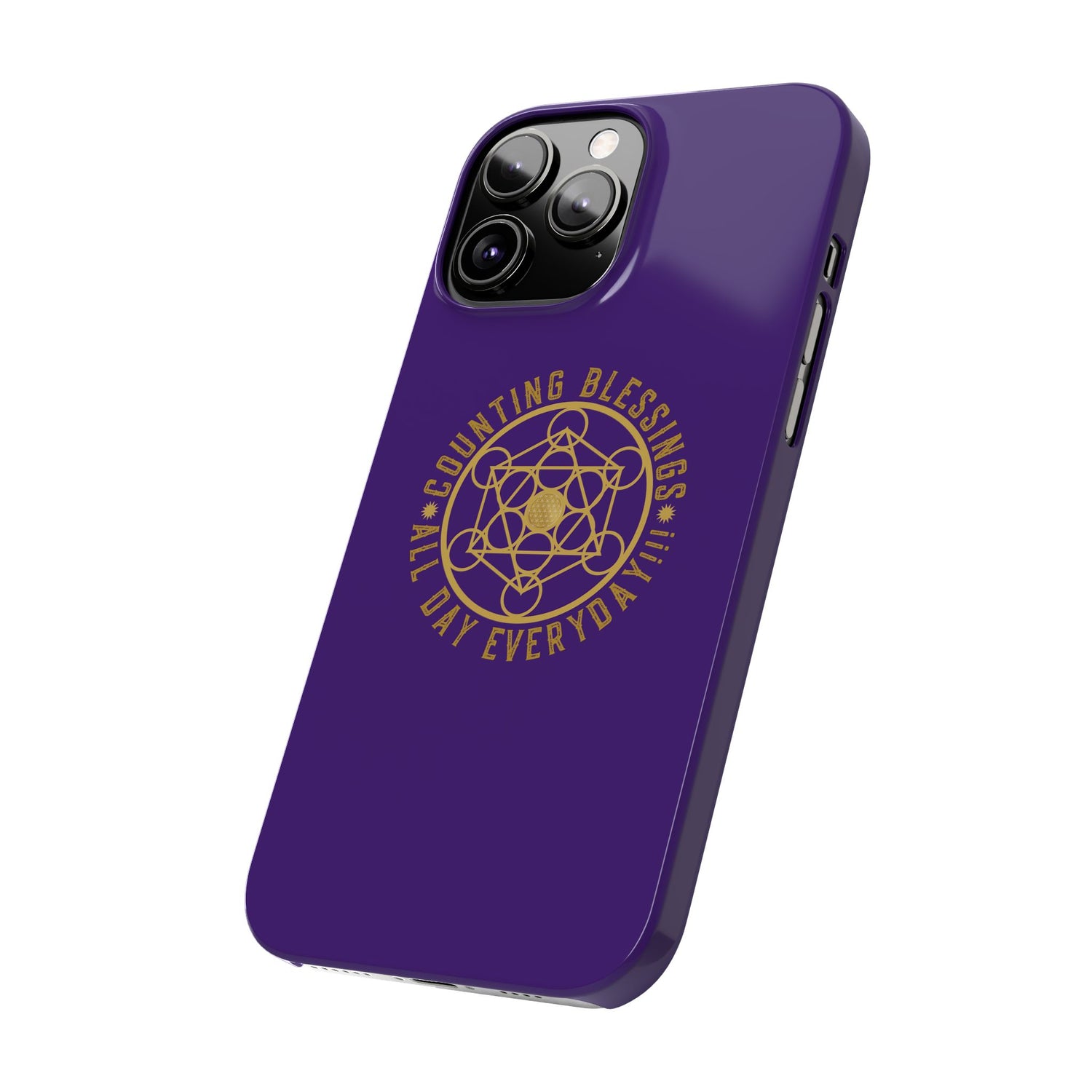 COUNTING BLESSINGS ALL DAY EVERYDAY!!! - Slim Phone Cases, Case-Mate - PURPLE