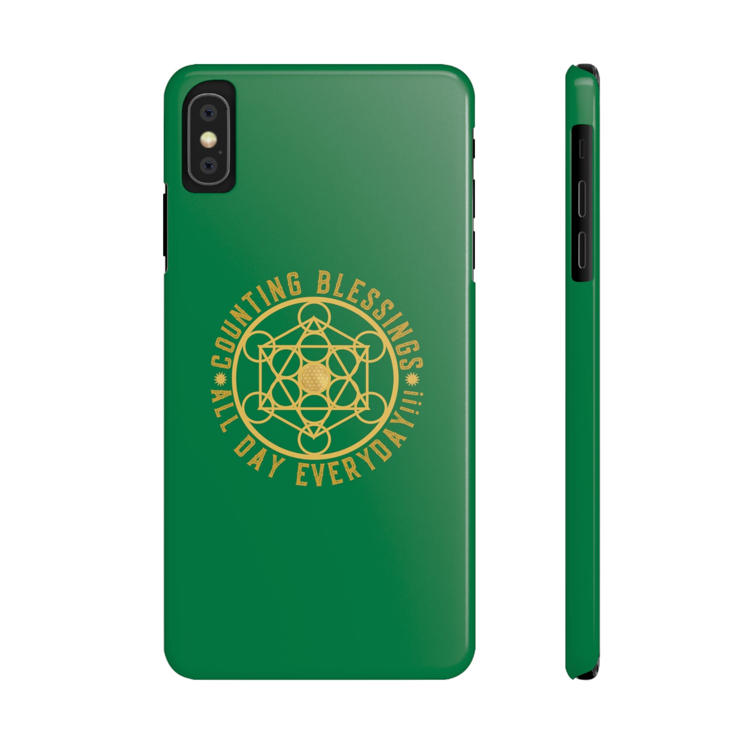 COUNTING BLESSINGS ALL DAY EVERYDAY!!! - Slim Phone Cases, Case-Mate - Green