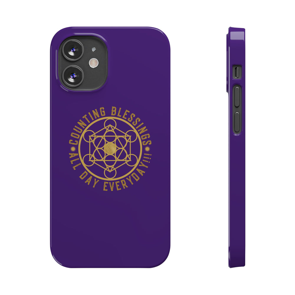 COUNTING BLESSINGS ALL DAY EVERYDAY!!! - Slim Phone Cases, Case-Mate - PURPLE
