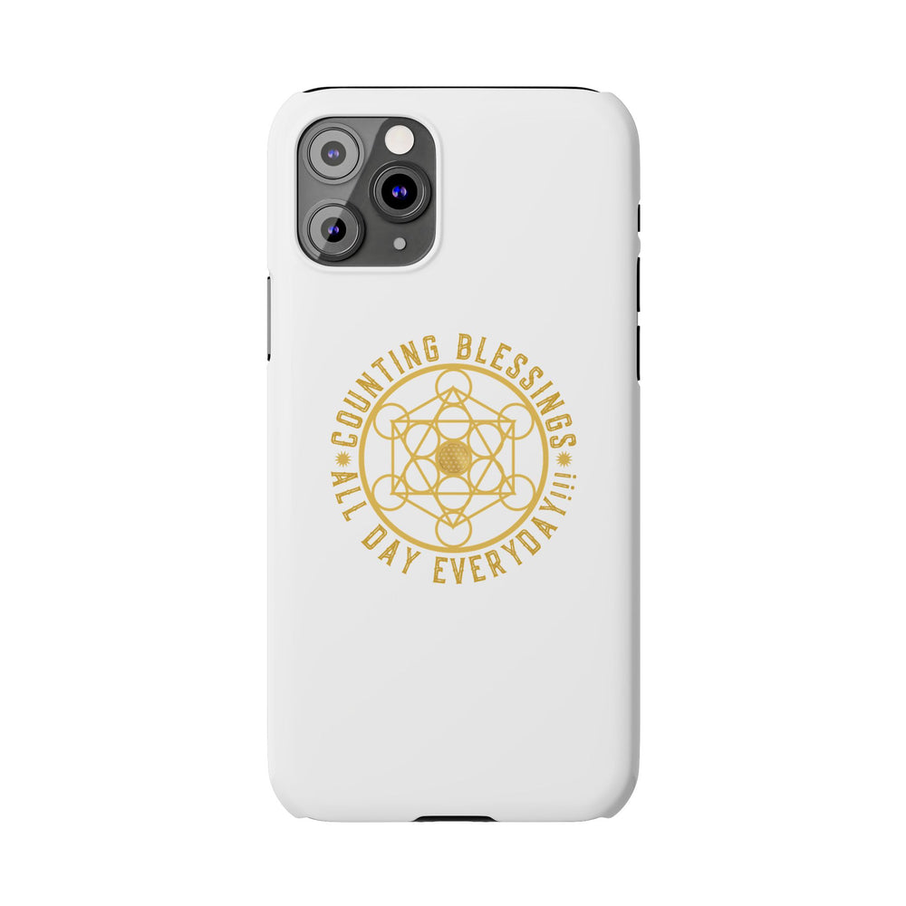 Copy of COUNTING BLESSINGS ALL DAY EVERYDAY!!! - Slim Phone Cases, Case-Mate - YELLOW