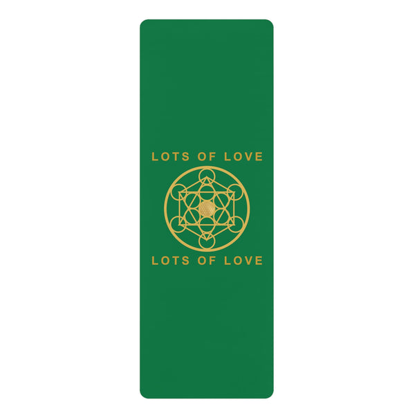 LOTS OF LOVE - Rubber Yoga Mat - Green