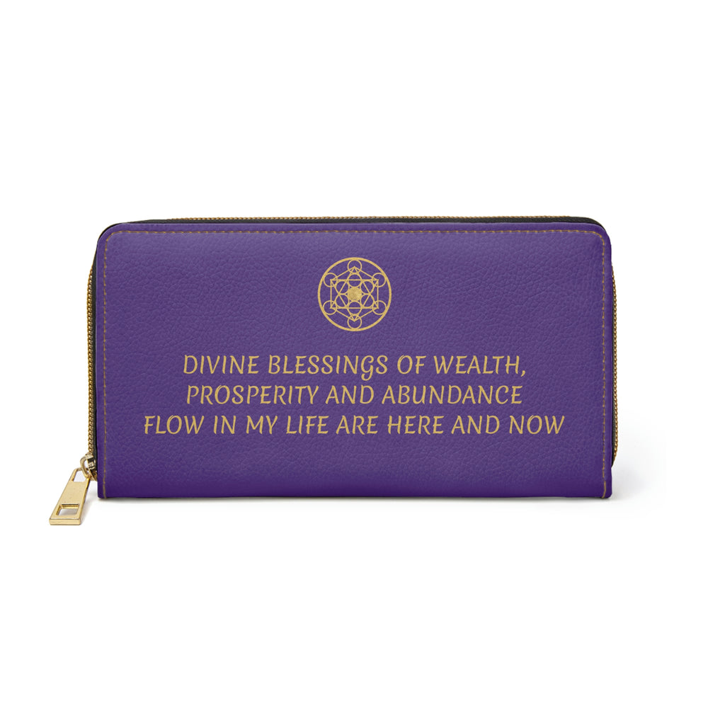 DIVINE BLESSINGS OF WEALTH - Zipper Wallet - Purple