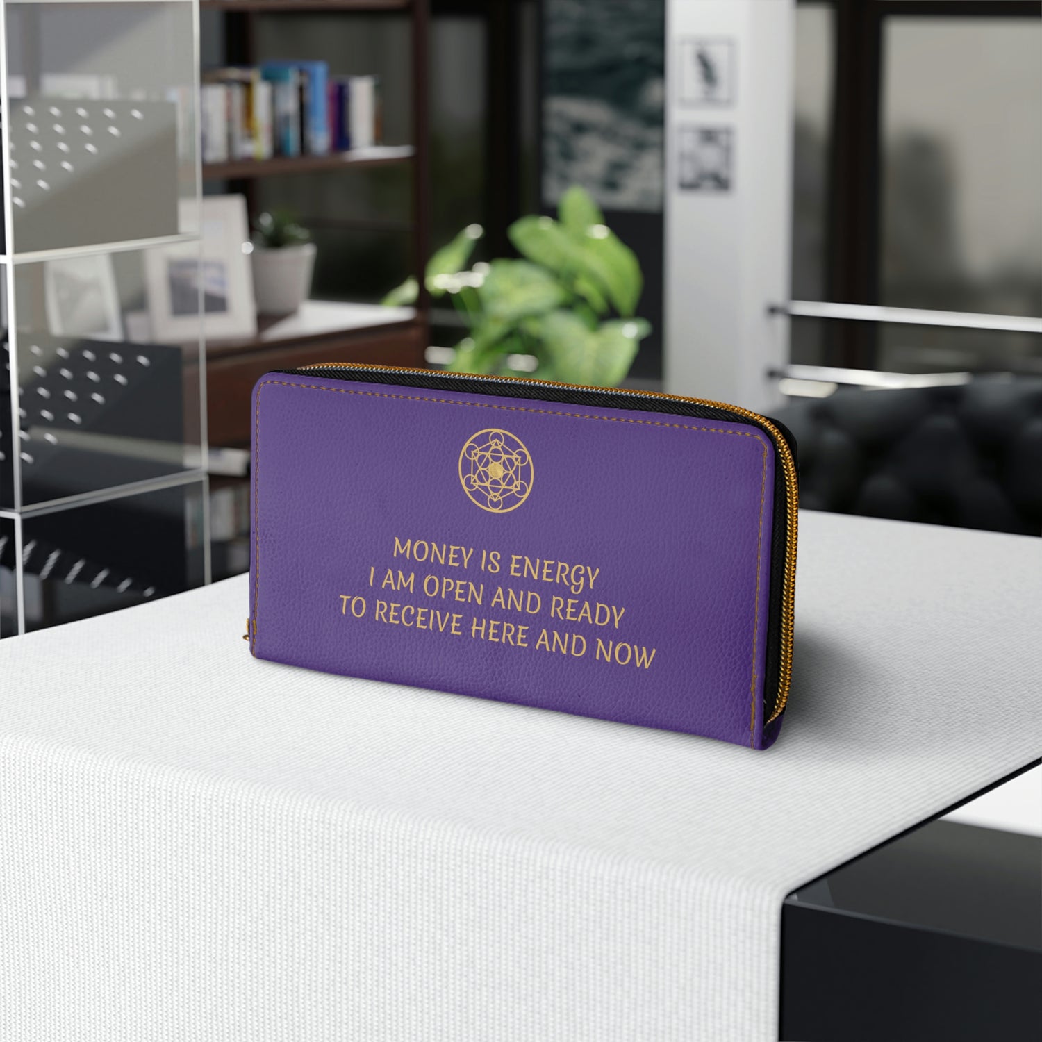 MONEY IS ENERGY - Zipper Wallet - Purple