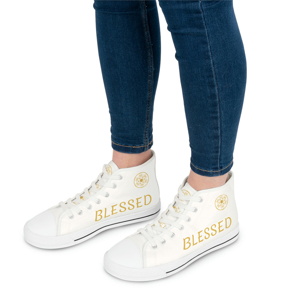 Blessed DYNYSTY - Women's High Top Sneakers - White