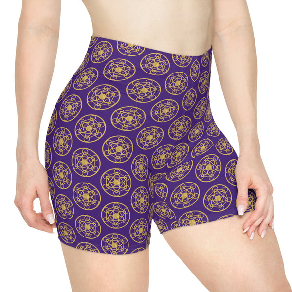 DYNYSTY - Women's Biker Shorts (AOP) - Purple